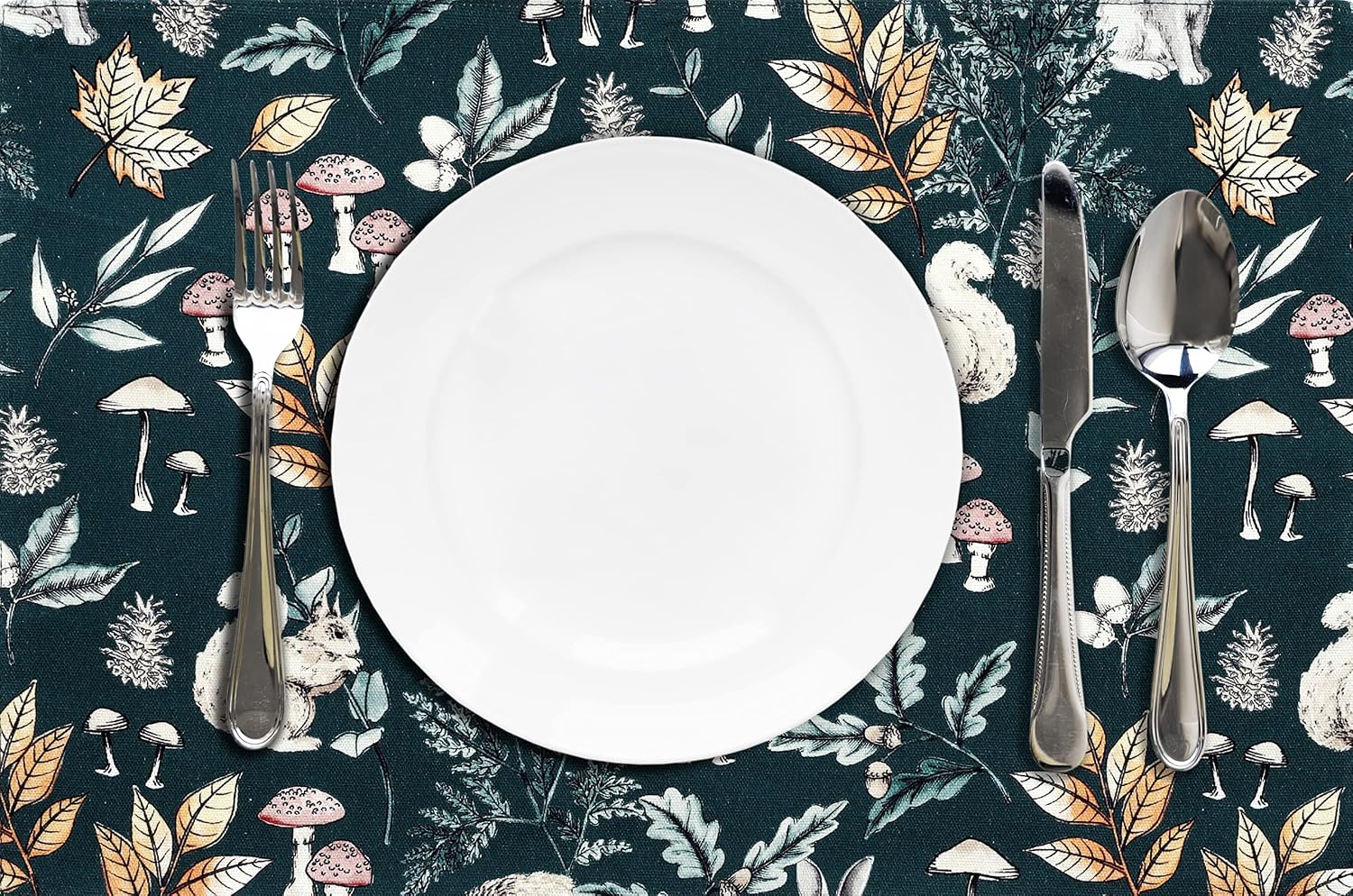 Sleepdown Decorative Placemat 100% Cotton Luxury Country Cottage Table Place Mats Washable Kitchen Dining Restaurant Christmas Set of 4 - Image 5