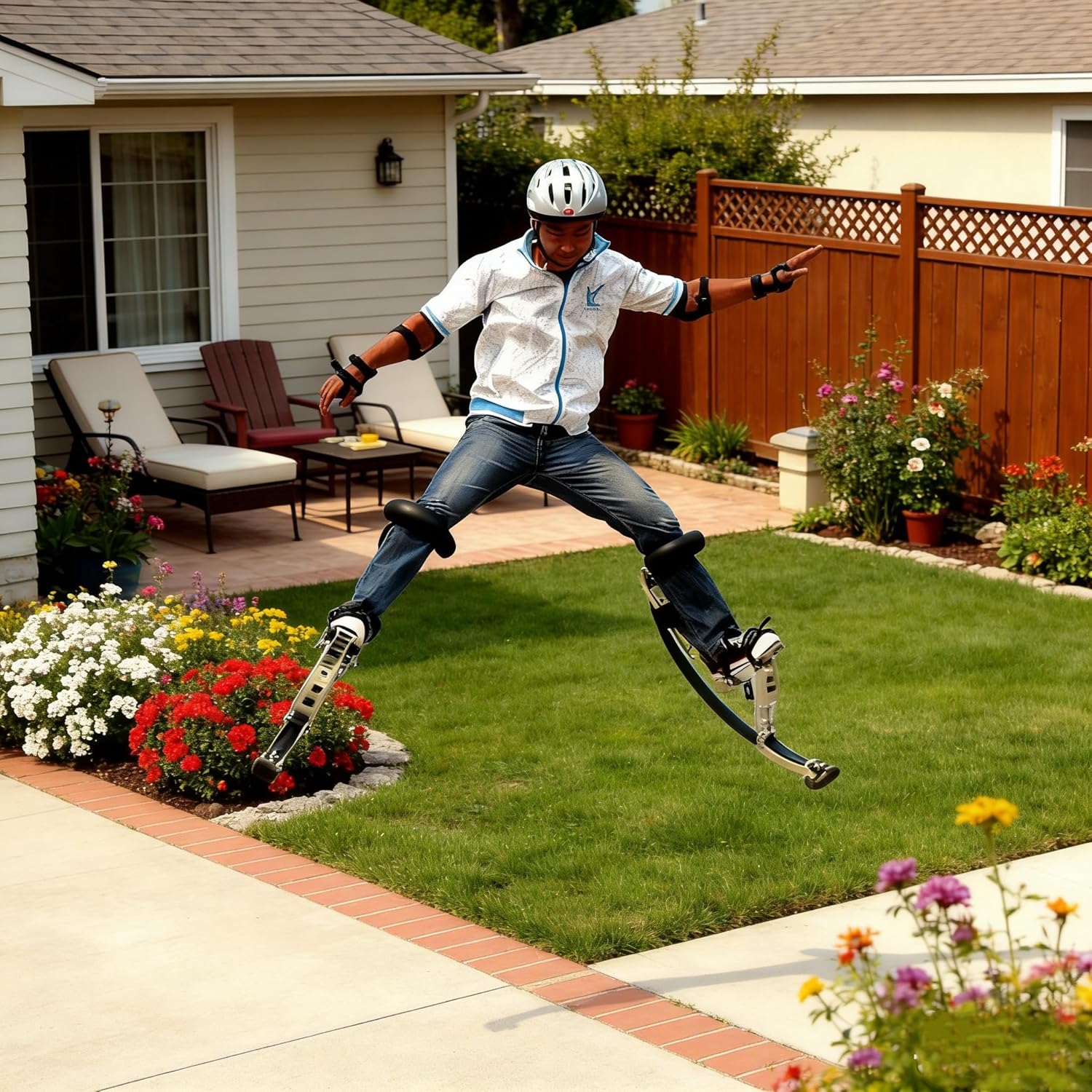 Latourreg Adult Spring Jumping Stilts, Durable Fitness Bouncing Shoes for Men & Women