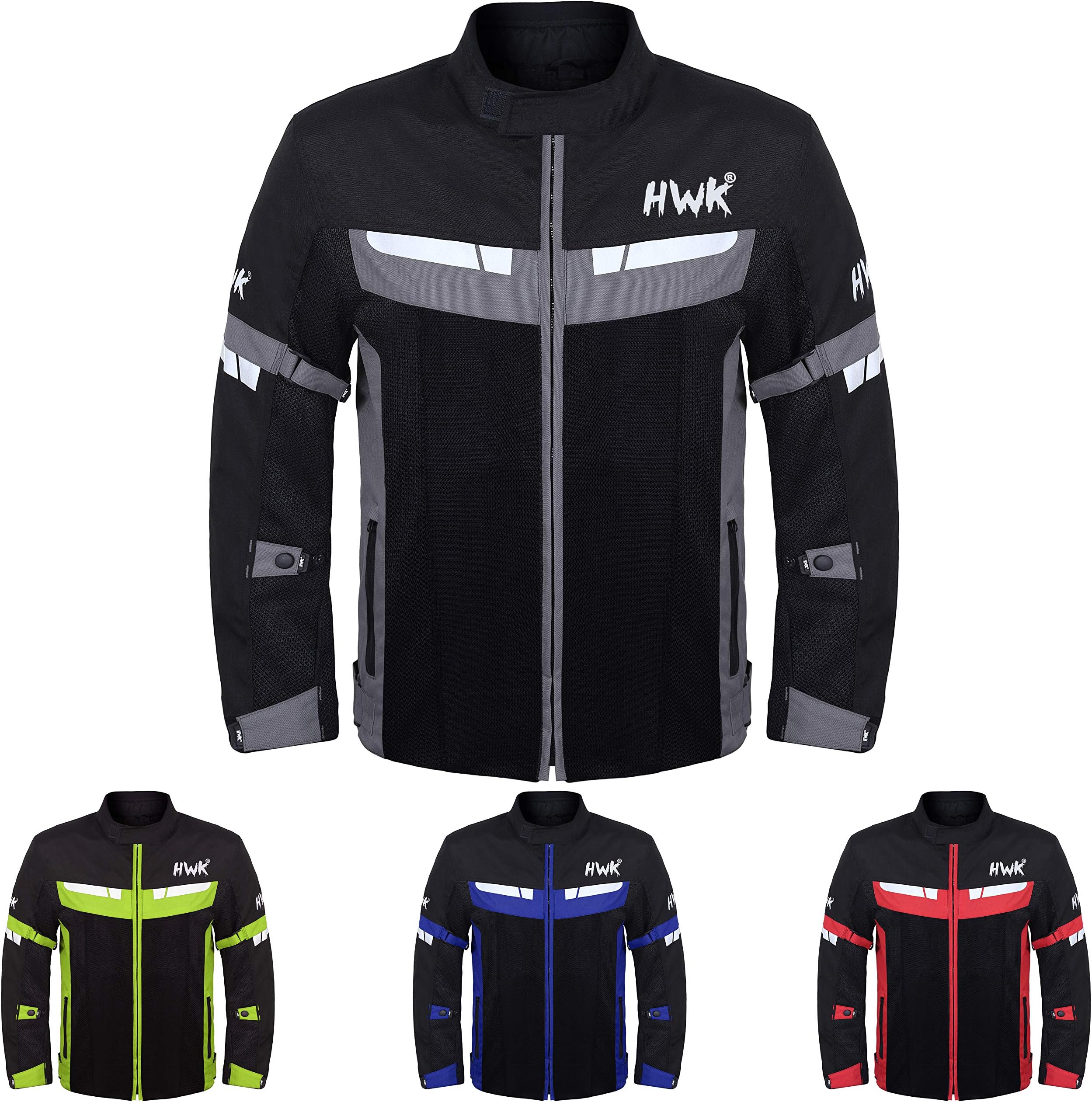 Alpha Cycle Gear Breathable Motorcycle Jacket – Mesh CE Armored, 10-Year Warranty, Fully Adjustable Fit
