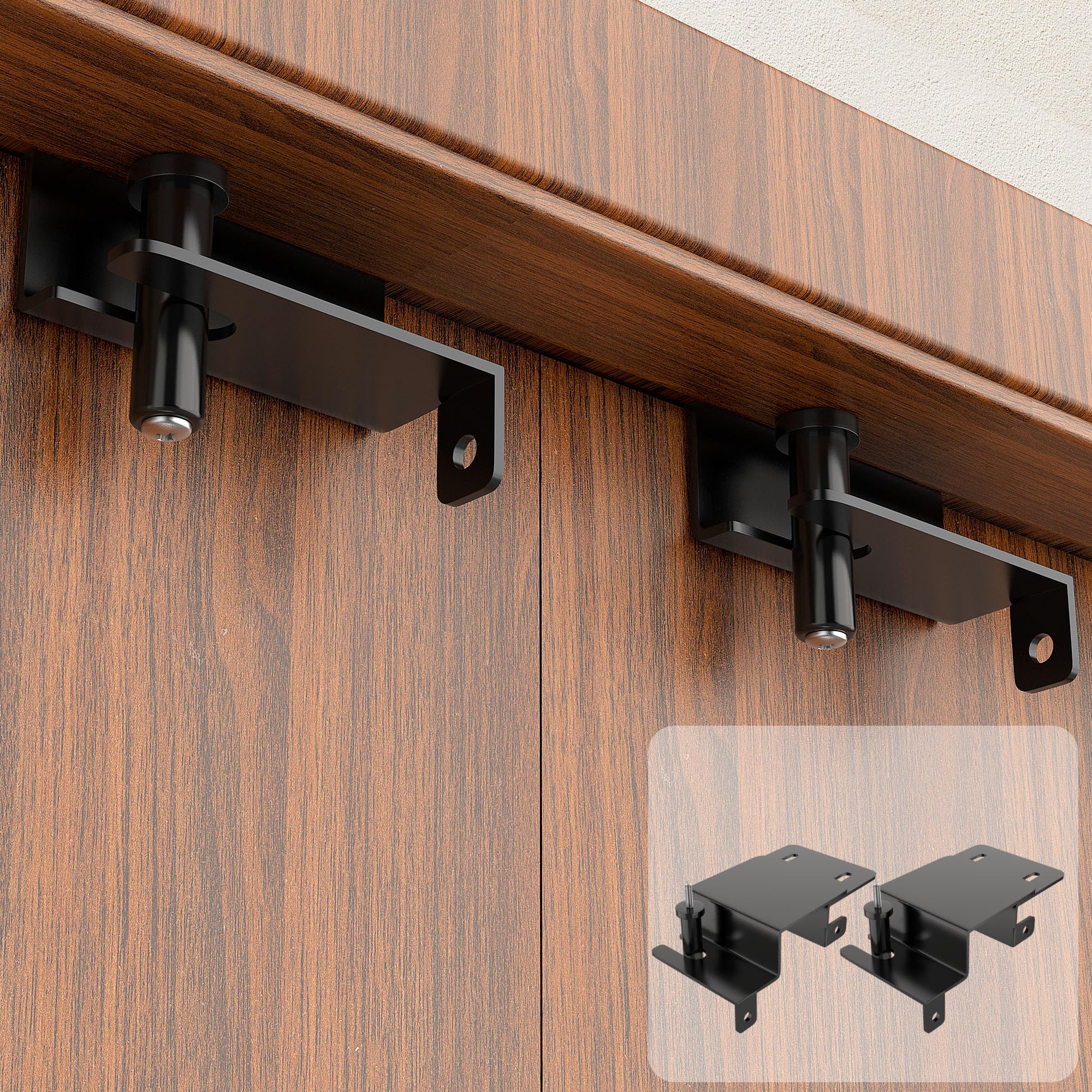 Cerradura superior de puerta de seguridad ajustable para niños con agarre ergonómico, 2 mm de grosor, acero sólido, a prueba de niños, cerradura superior para puertas interiores y exteriores