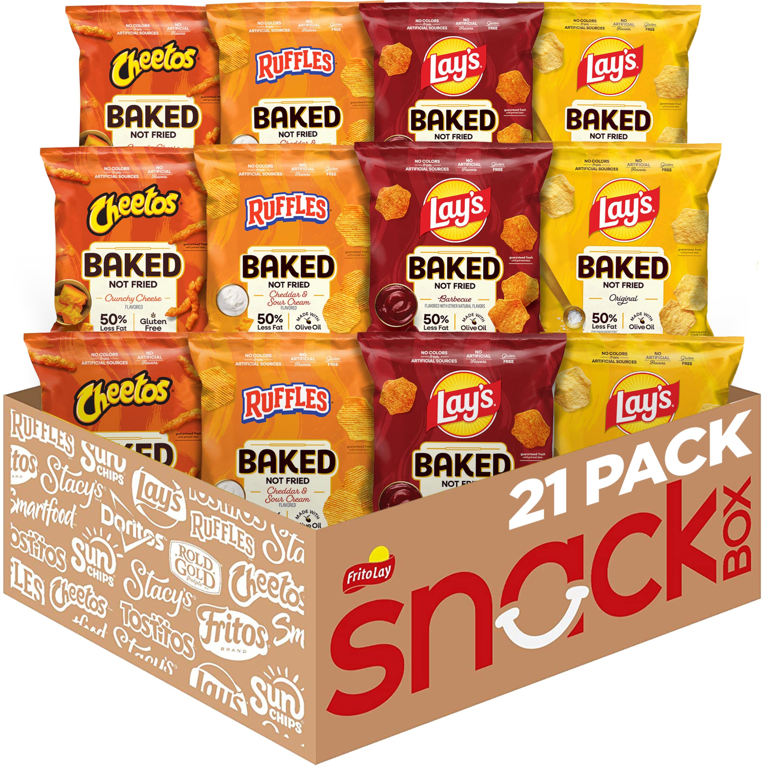 Frito-Lay Baked Variety Pack, 0.875 Ounce Snack Bags (Pack of 21)
