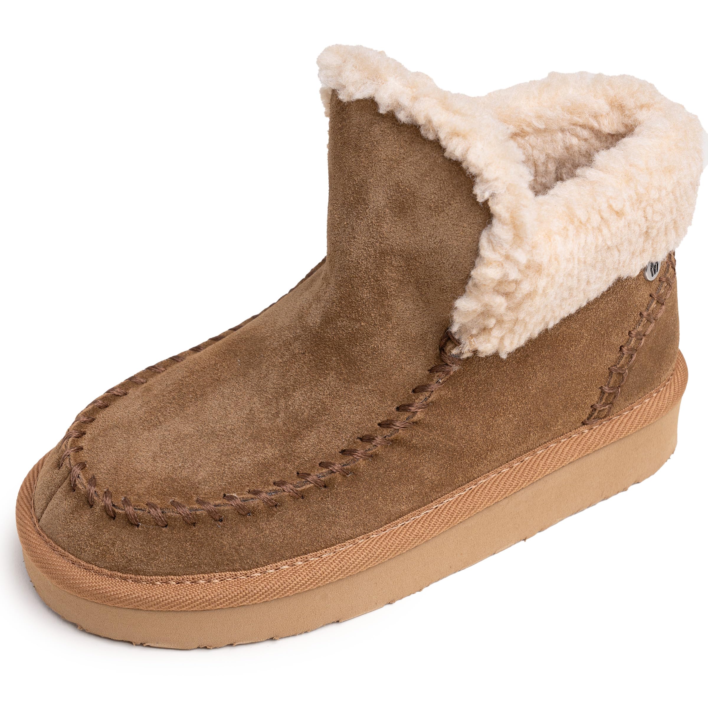 Minnetonka Women's Chandra Suede Berber Lined Ankle Boots