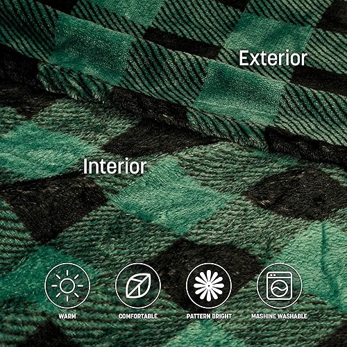 Miniatura 5 de Catalonia Manta de vestir con mangas y bolsillo, acogedora manta de forro polar suave de visón de microfelpa para mujeres y hombres