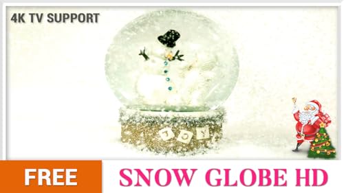 globo de neve HD grátis decorar sua tela com o belo homem da neve do natal no inverno na sua TV HDR