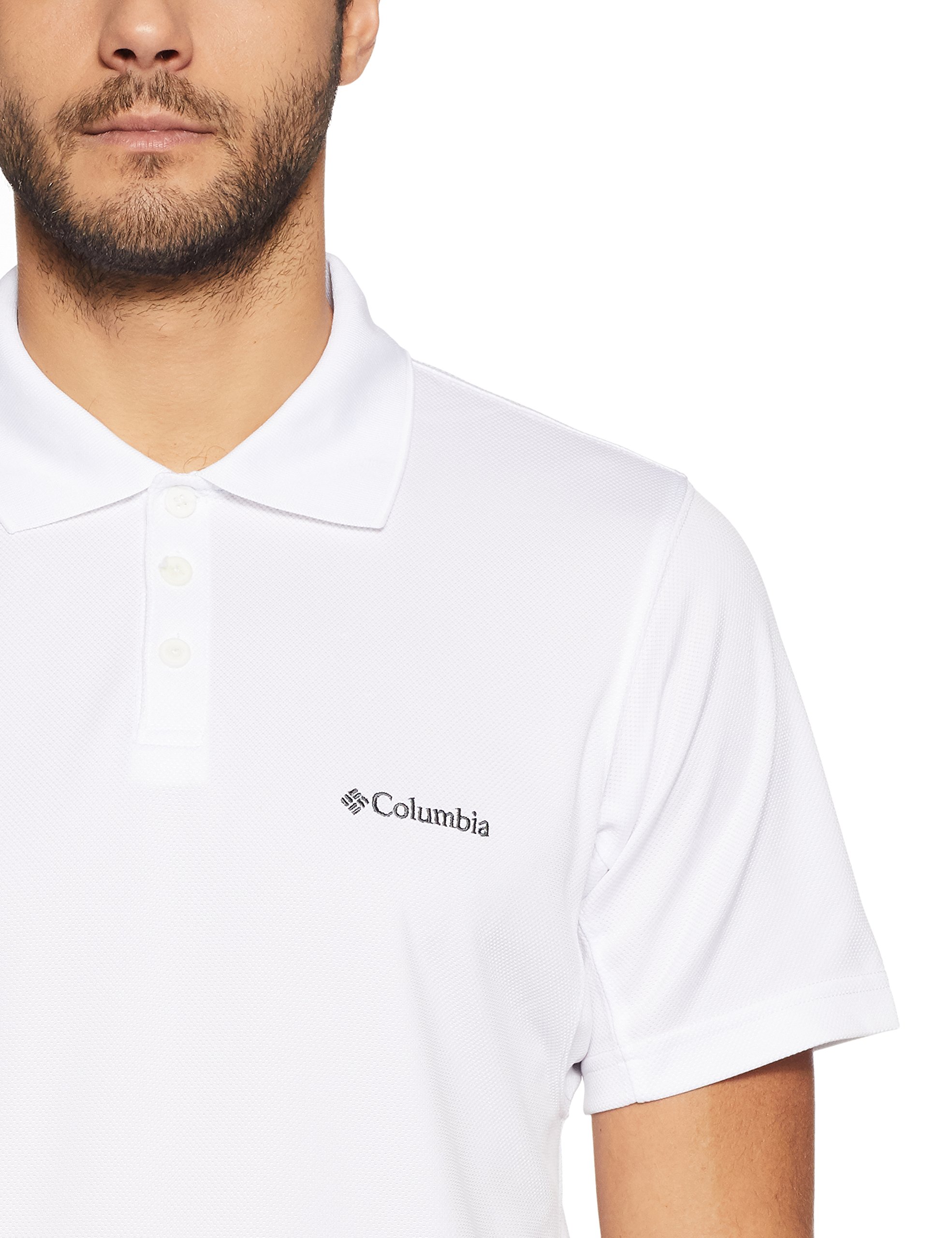 Columbia Men's New Utilizer Polo, White, Large
