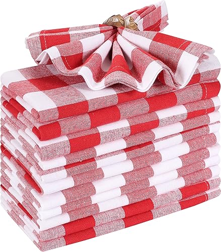 Miniatura 8 de Servilletas de tela a cuadros de guingán, 18 x 18 pulgadas, color blanco mostaza, servilletas de boda, servilletas de cóctel, servilletas de tela,