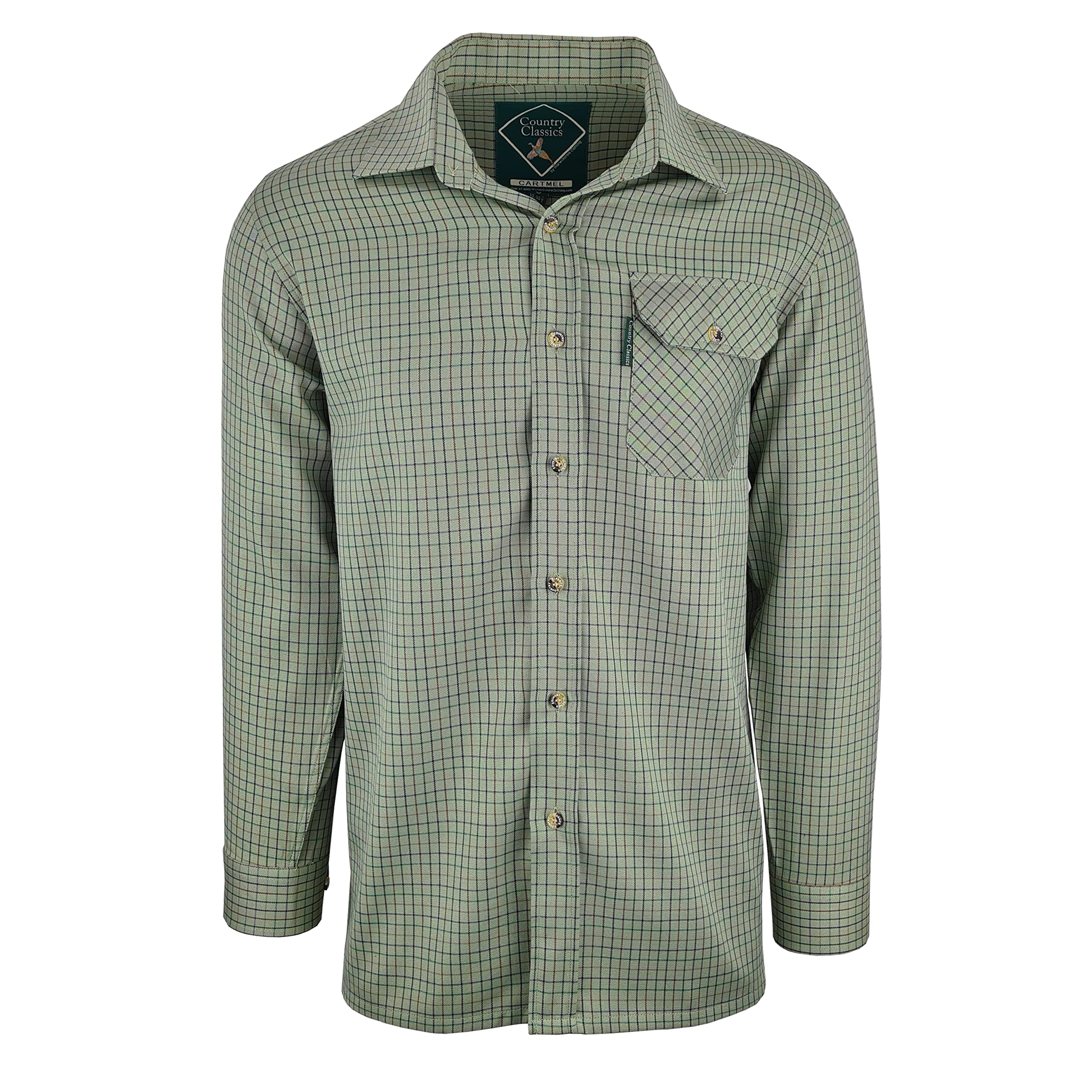 Country Classics Mens Long Sleeve Shirts- Cartmel Green - 2XL