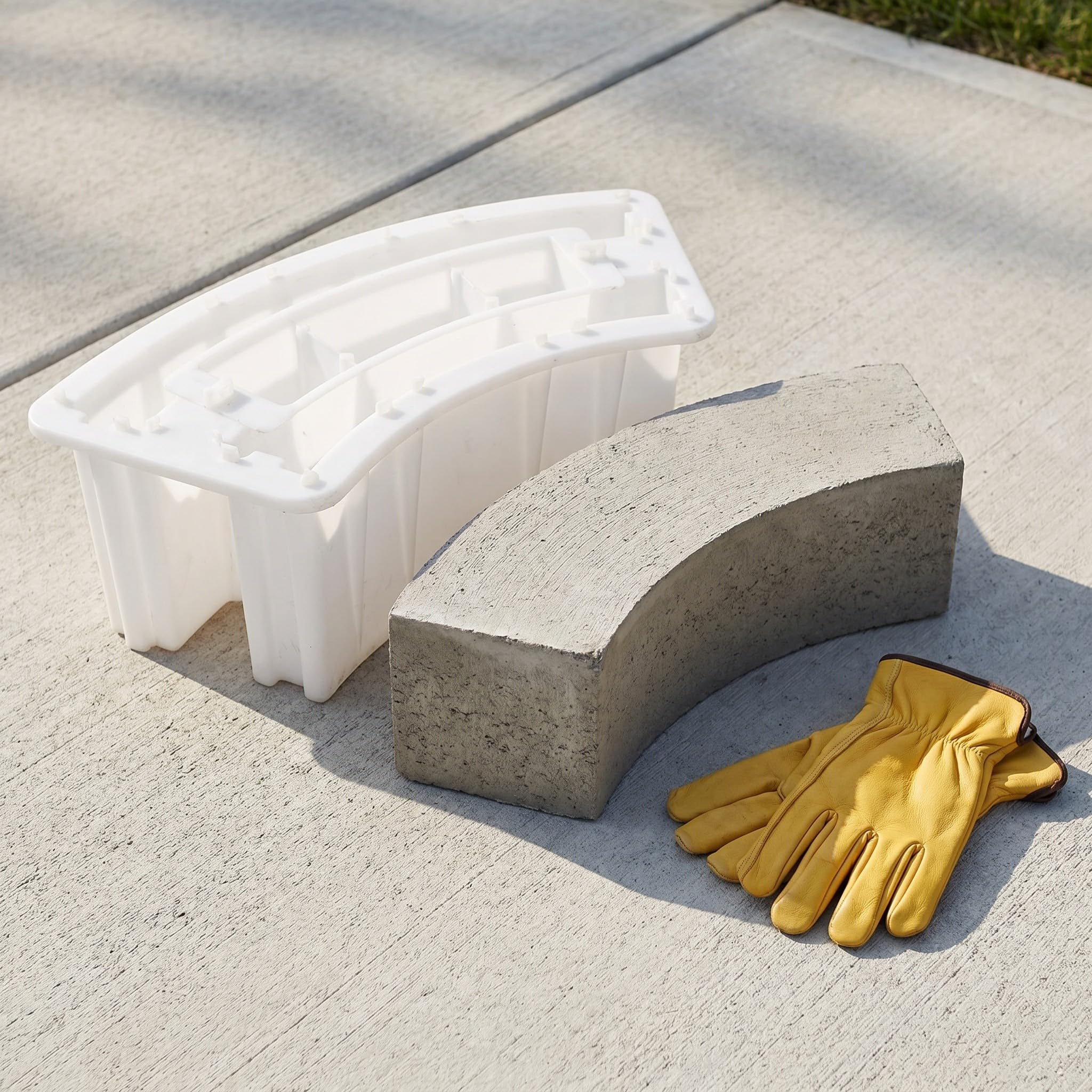 SOLUSTRE Forma do pustaków betonowych: narzędzie do produkcji cegieł cementowych - forma do formowania bloków plastikowych o wymiarach 20,7 x 9,1 x 7,5 cala do projektu ogrodu z kwietnikiem i