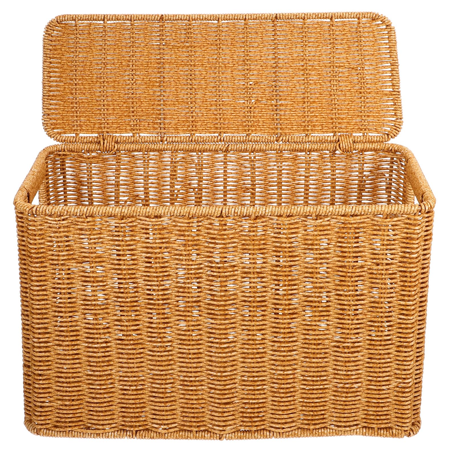 Alipis Revistero De Pasto Marino Tejido Revistero De Mimbre Natural Porta Periódicos De Mimbre Rectangular Organizadores De Juguetes De Ratán Contenedor De Almacenamiento Decorativo Para