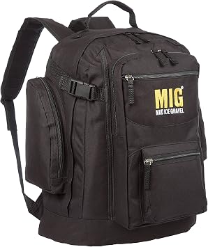 MIG Mens Large Backpack Rucksack Bag - SPORT CAMPING TRAVEL WORK SCHOOL HIKING Black