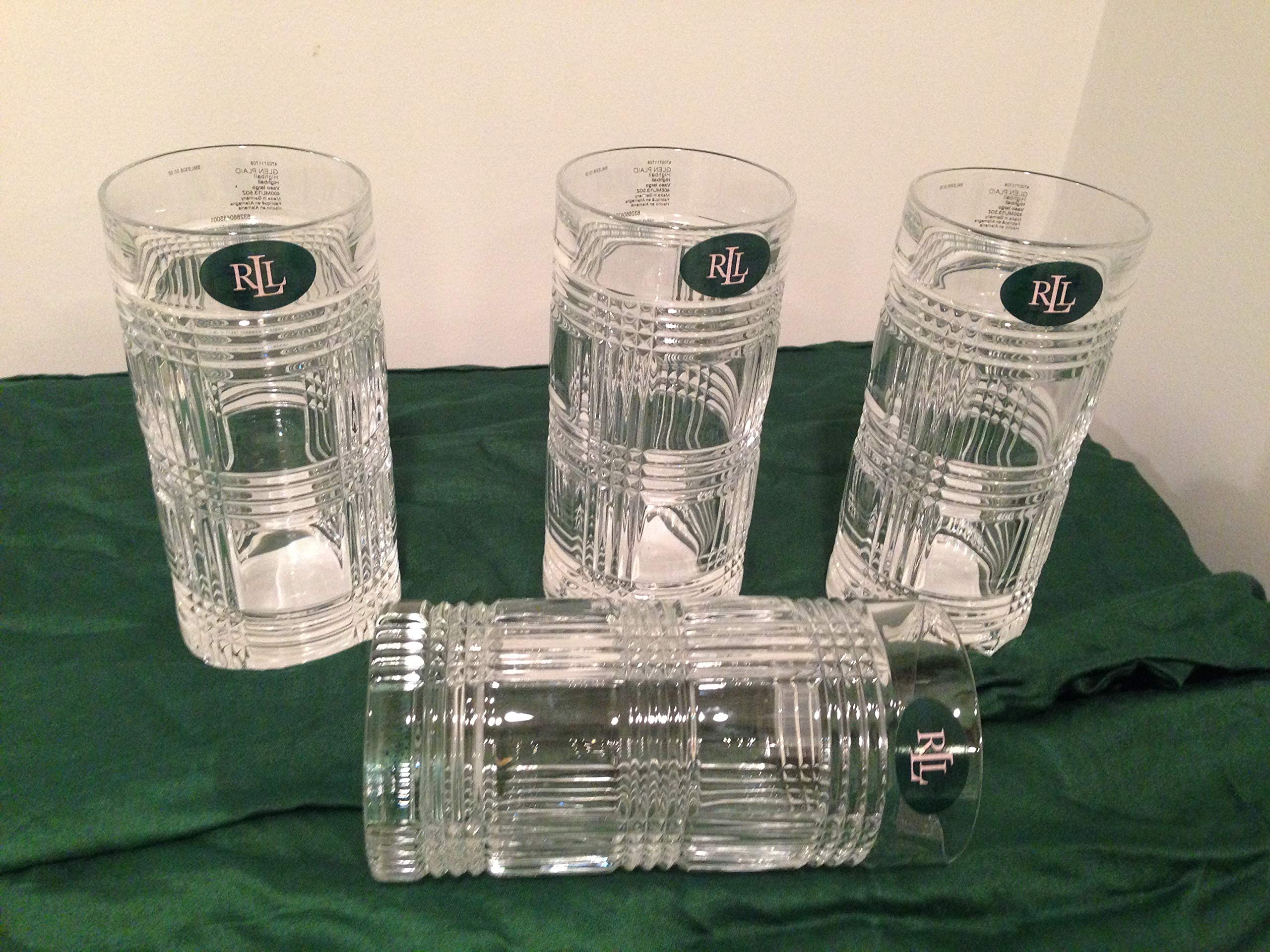 Amazon.com | Lauren Ralph Lauren Four Glen Plaid Highballs: Old Fashioned  Glasses: Highball Glasses