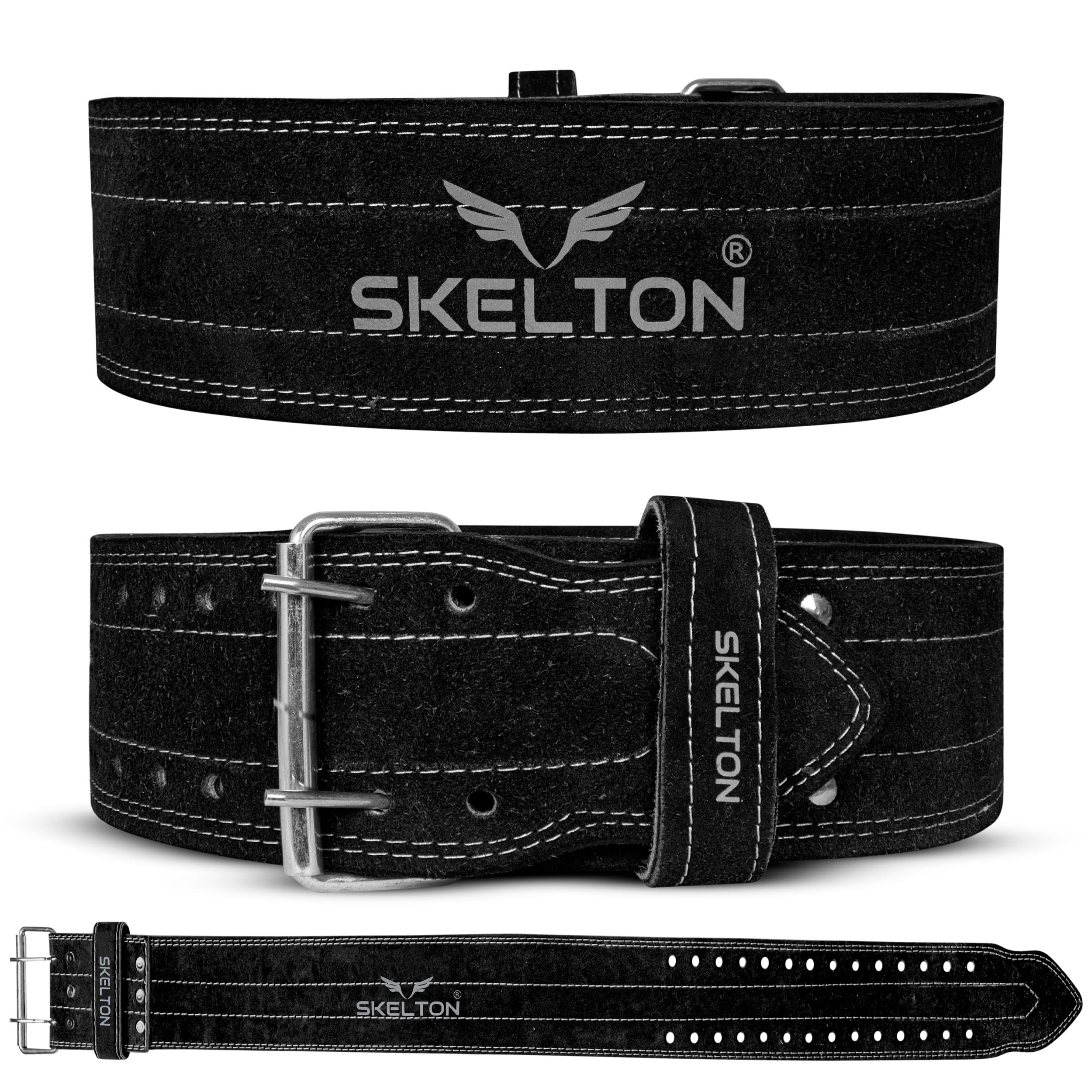 Skelton Weight Lifting Gym Belt | Weight Lifting Belt for Heavy Workout for Men & Women | Heavy Weight Lifting Belt | Dead Lift Belt | (Black, M) (B0D9B62SPM) Amazon Price History, Amazon Price Tracker