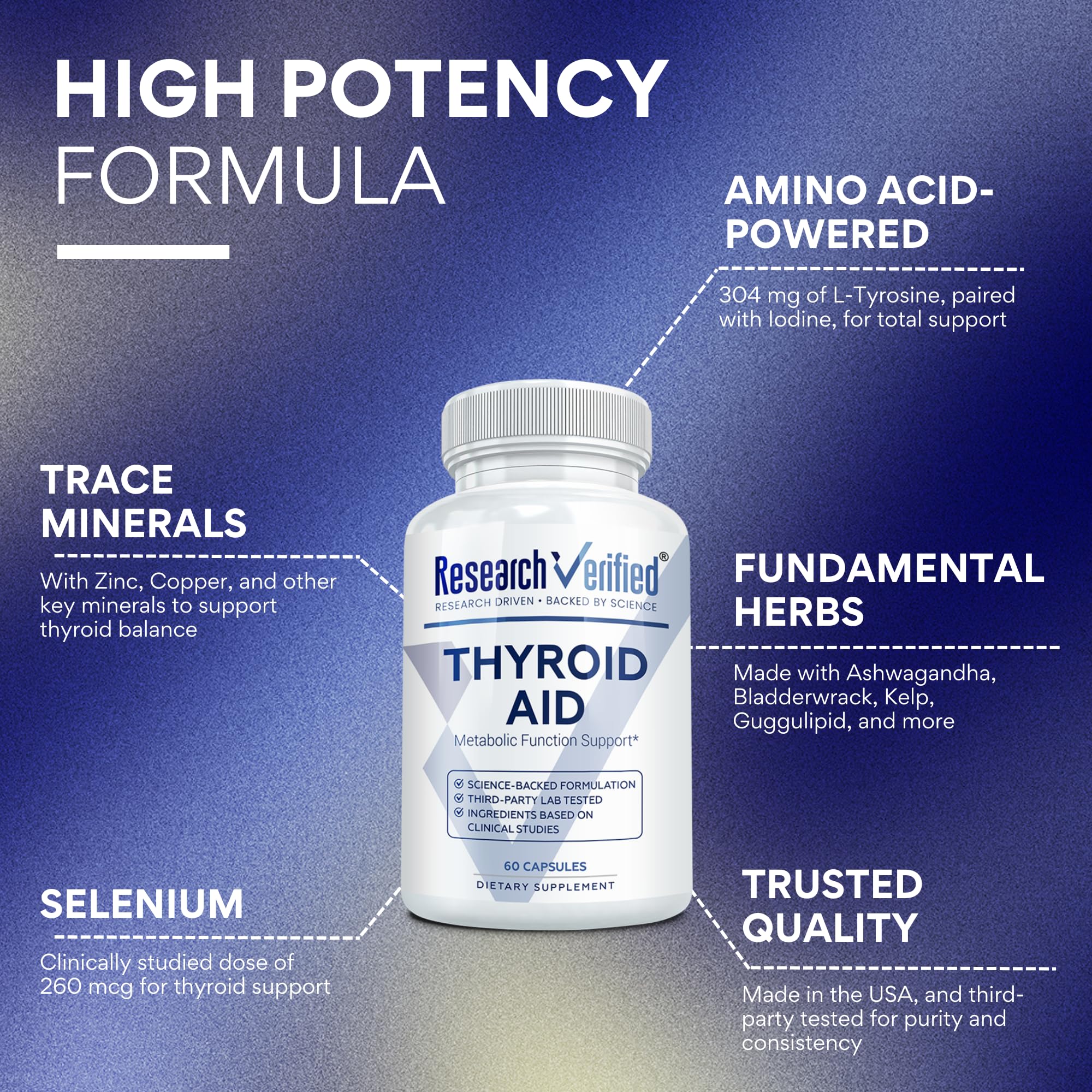 does trizomal glutathione help thyroid Research Verified® Aid - Optimal Thyroid Function with Iodine Copper & Zinc - 260 mcg Selenium - 100% Pure - Vegan Friendly - 60 Capsules collection::antioxidants