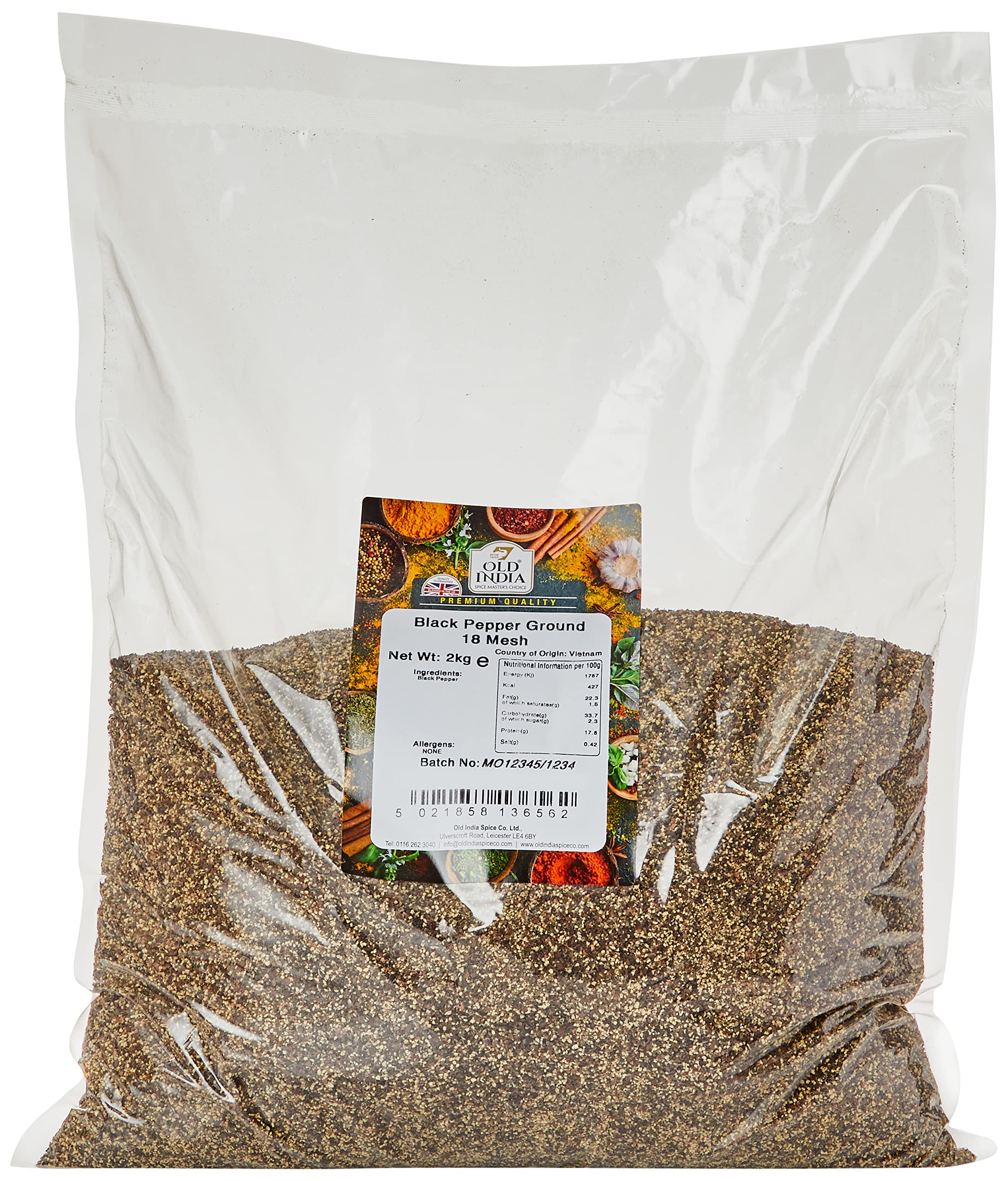 Old India Black Pepper Ground 18 Mesh 2kg