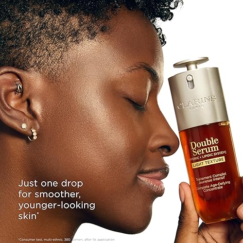 Miniatura 8 de Clarins DOUBLE SERUM LIGHT TEXTURE  Anti Aging Serum  Visibly Firms, Smoothes, Boosts Radiance and Refines Pores  24H Hydration  Great for