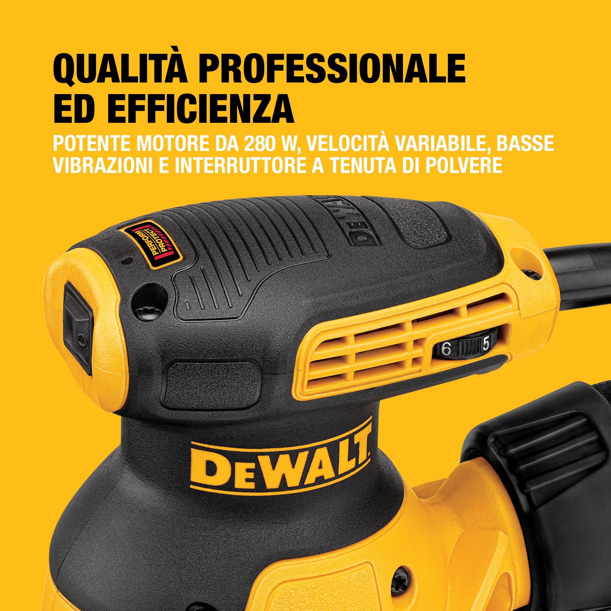 DEWALT Levigatrice rotorbitale 126 mm, DWE6423-QS