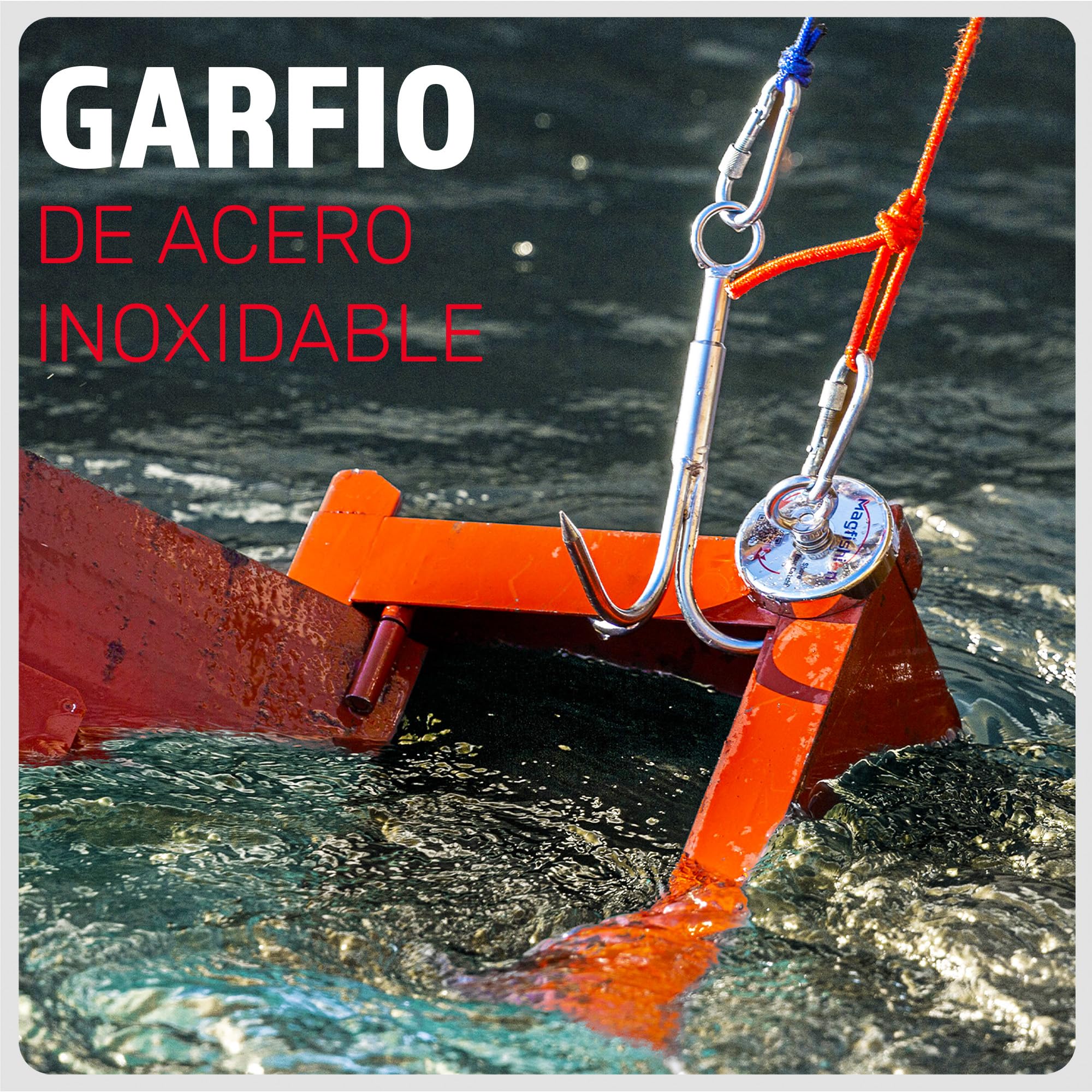 MAGFISHION Juego de Pesca Magnética - Fuerza de Atracción 625KG - Ø120mm - Imanes Neodimio Potentes con 2 Cuerdas & Guantes - Iman de Neodimio