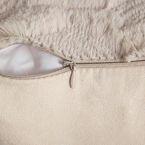 Miniatura 8 de MIULEE juego de 2 fundas de almohada de lana sintética, bordadas, para sillón, sofá, dormitorio, auto, fundas decorativas