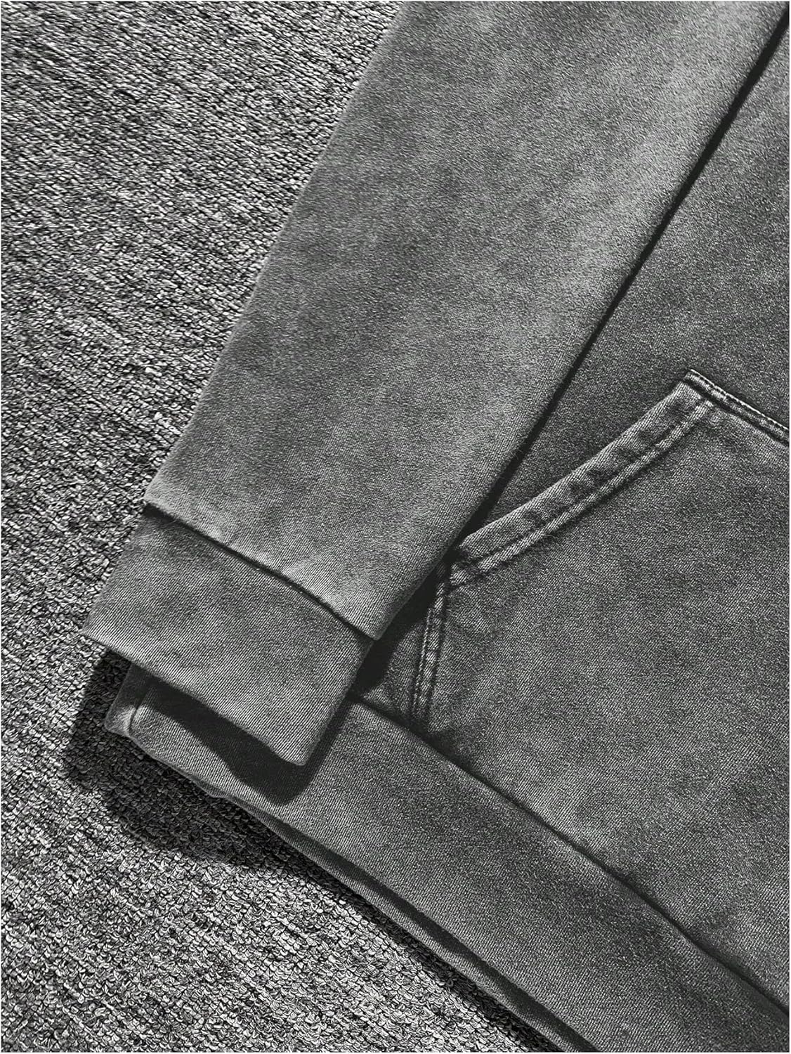 Verdusa Men's Washed Graphic Hoodies Cross Print Lightweight Pullover Sweatshirt Hip Hop Streetwear - Image 4