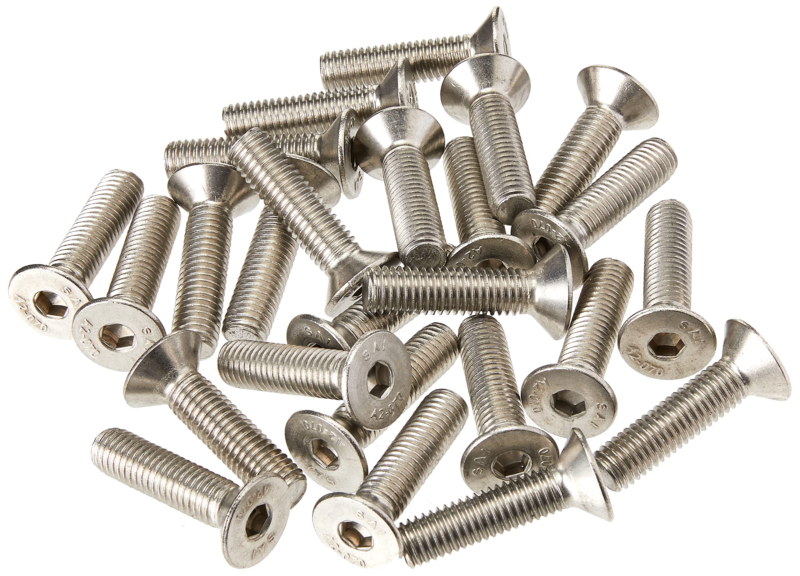 10 verzonken inbusbouten M10x40mm DIN 7991 RVS