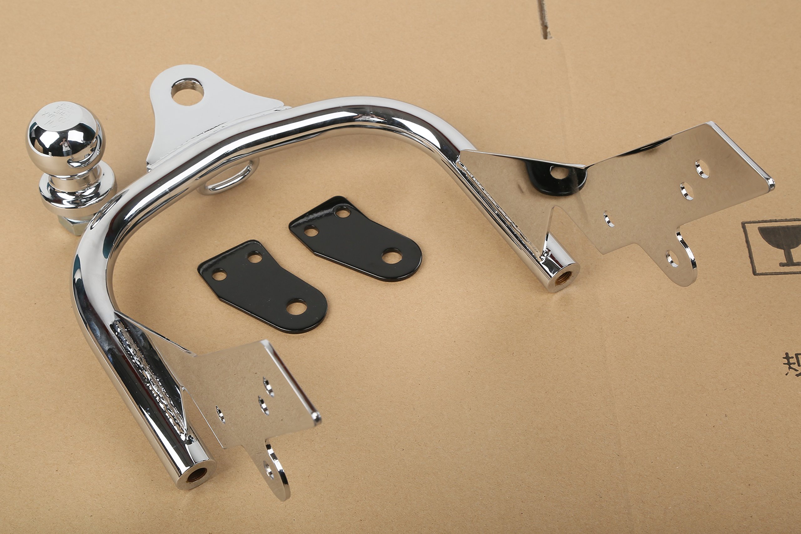 SLMOTO Chrome Trailer Hitch W/Ball Fit for Harley Touring Electra Glide FLHT FLHR FLTR FLT