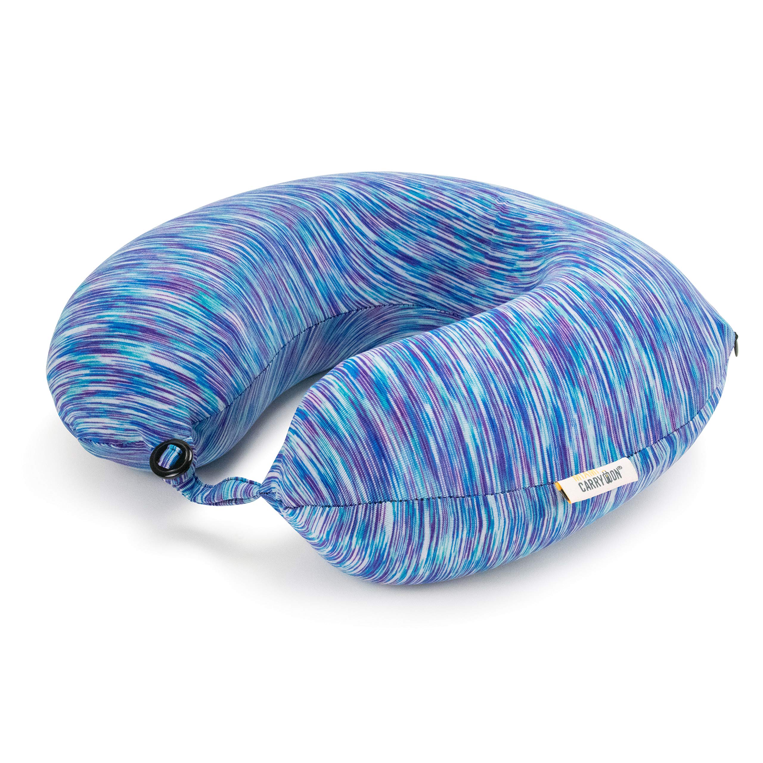Miami CarryOn Space Dye Memory Foam Travel Pillow/Neck Pillow (Teal and Purple)
