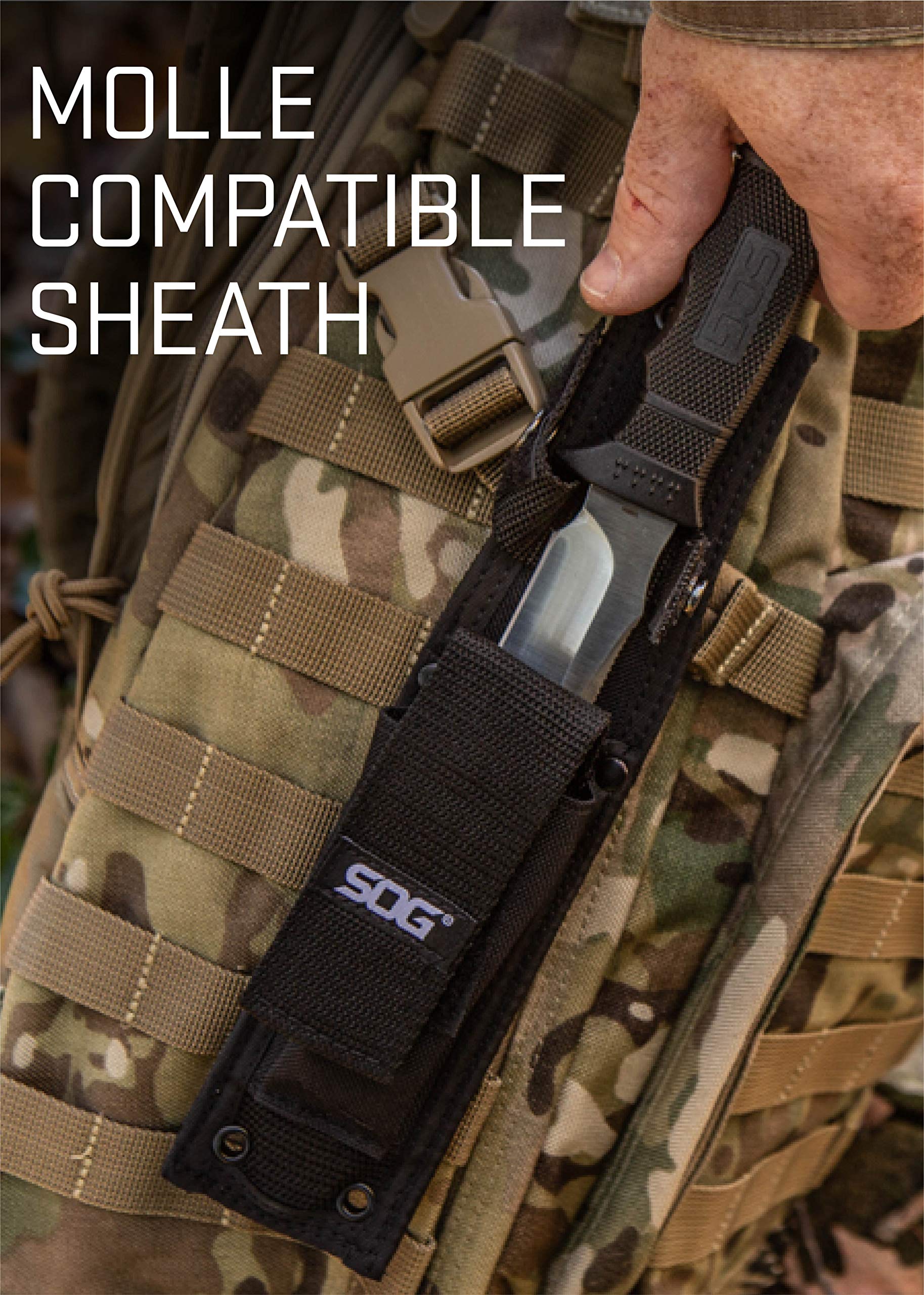 Amazon.co.jp: SOG SEAL Pup Elite E37-N Satin Finish Nylon-Sheath 