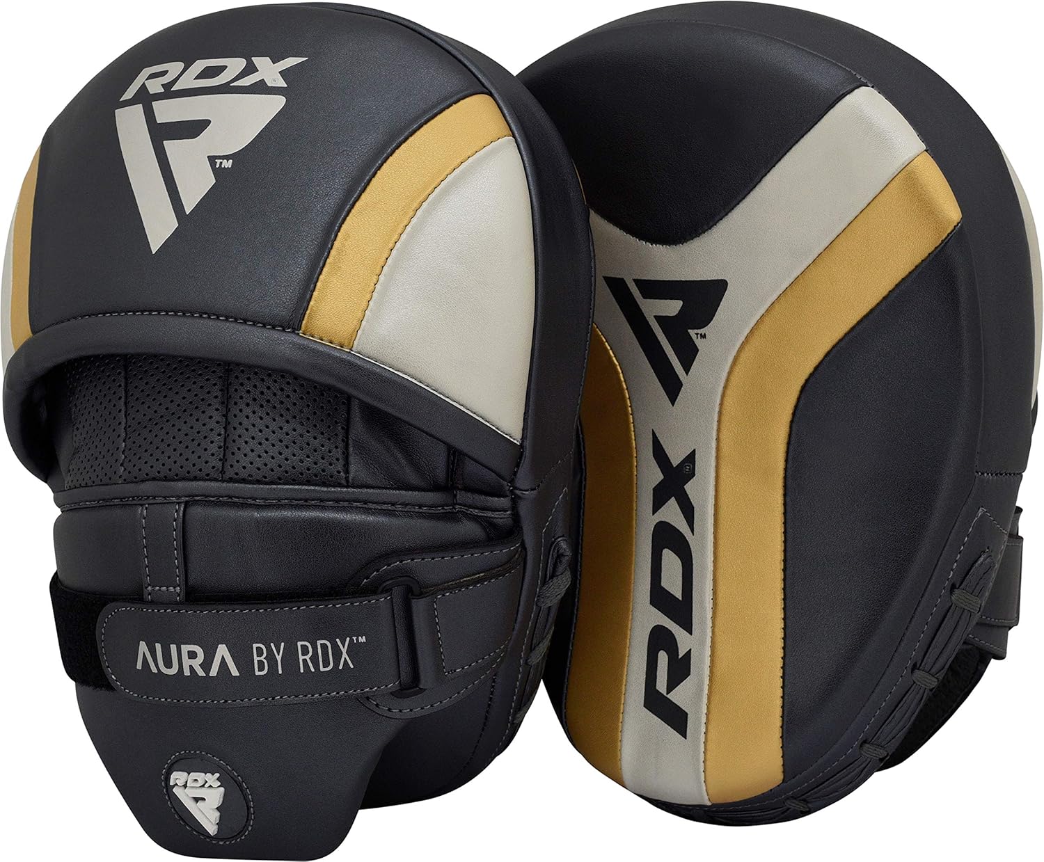 RDX Boxing Pads Focus Mitts, Maya Hide Leather Curved Hand