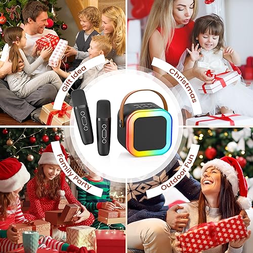Miniatura 2 de Mini máquina de karaoke para niños y adultos, los mejores regalos de cumpleaños de Navidad 2025 para niños de 3, 4, 5, 6, 7, 8, 9, 10 años de edad,