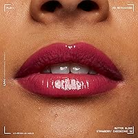 Vista 8 de NYX MAQUILLAJE PROFESIONAL Brillo de mantequilla, brillo de labios no pegajoso - tarta de queso de fresa (rosa cálido)