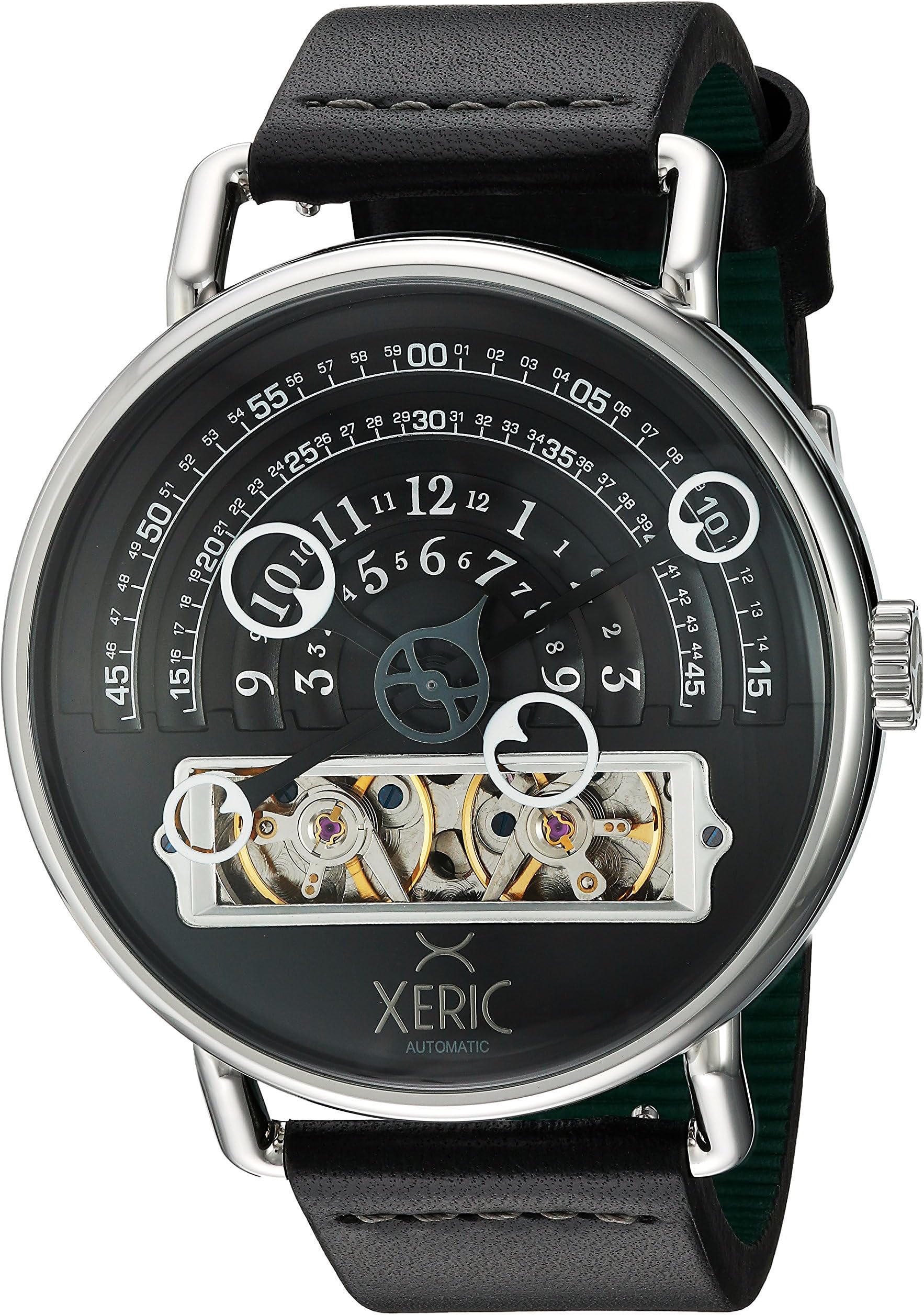 Xeric Men's Automatic Self Wind Watch with Leather Strap HLG-3014