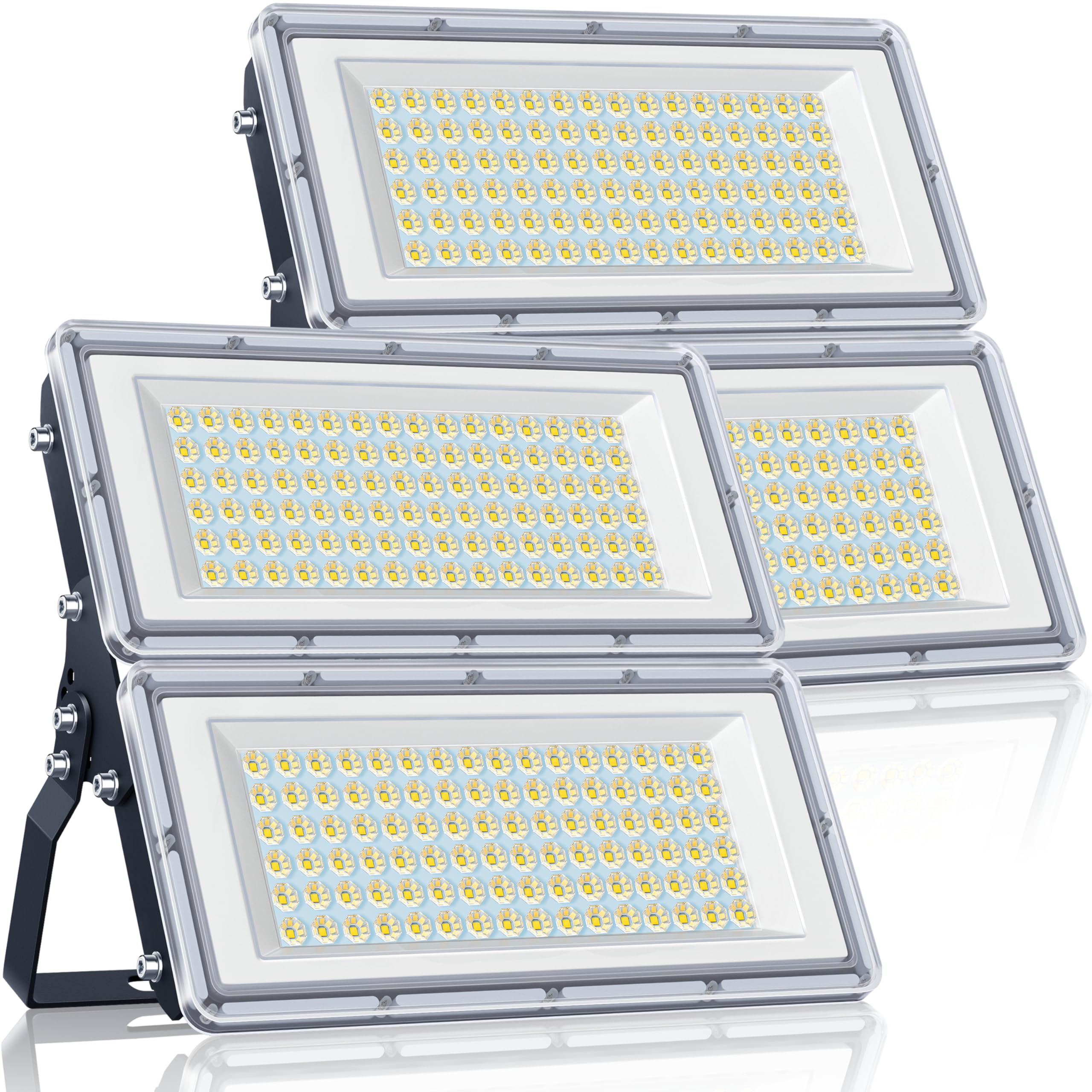 YIQIBRO Projecteur LED Extérieur 200W,20000LM 2 en 1 Spot Extérieur 2 Pièce
