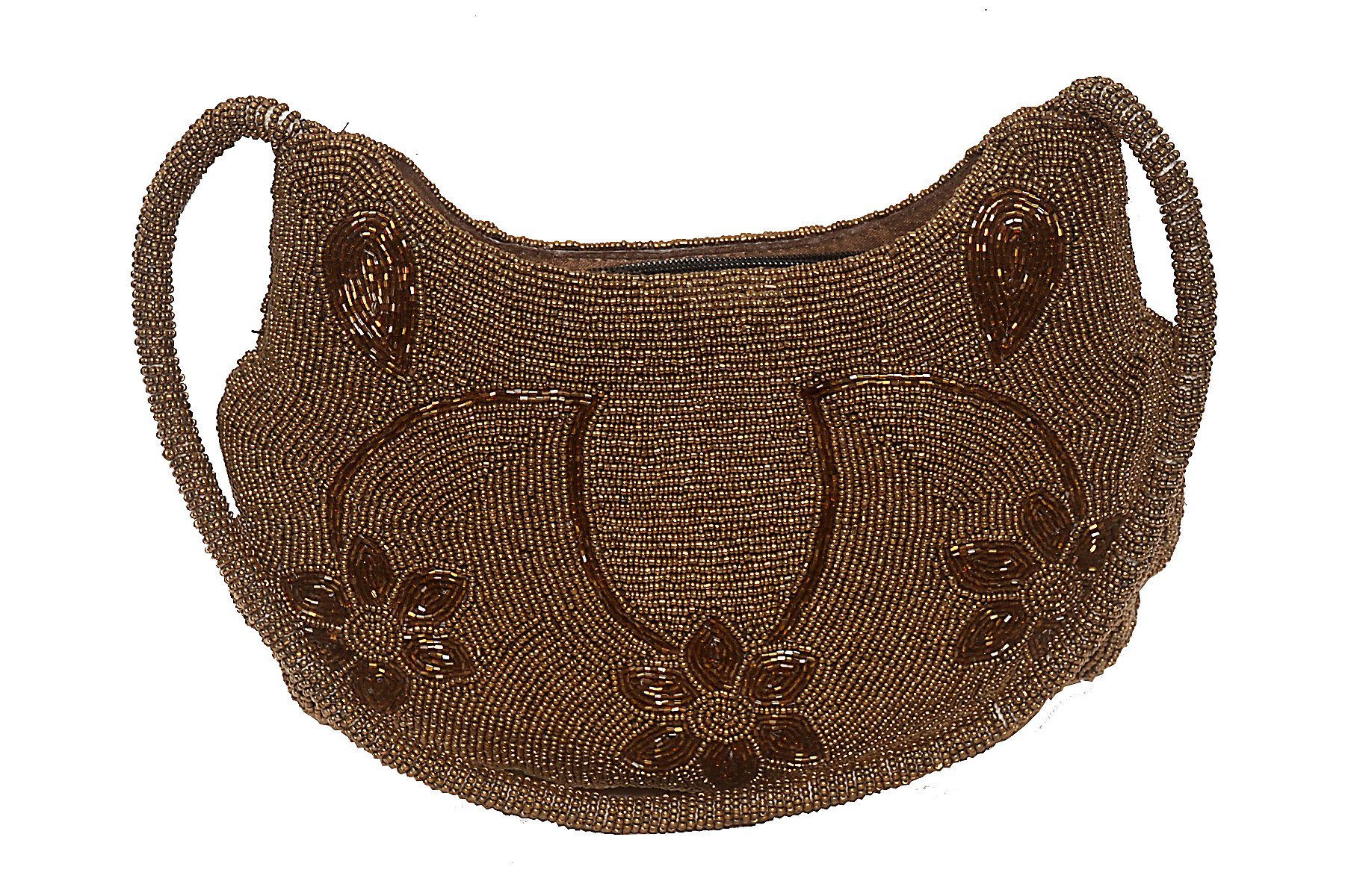 Rambha Crystal Bridal/Evening/Wedding/Party Handbags for Women-Brown Color