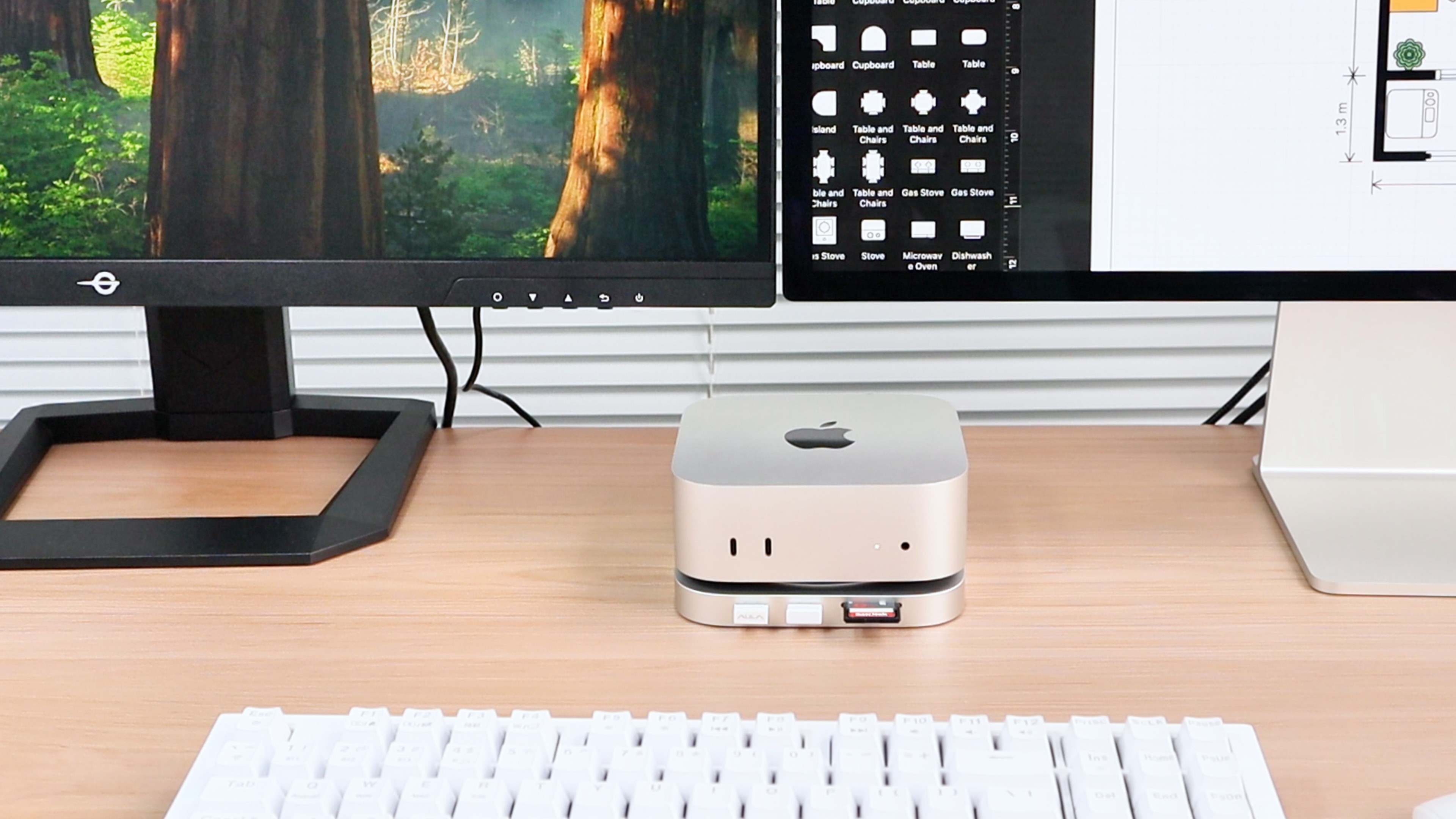 PULWTOP Mac Mini M4 Dock with 4TB M.2 SSD Enclosure (SSD NOT