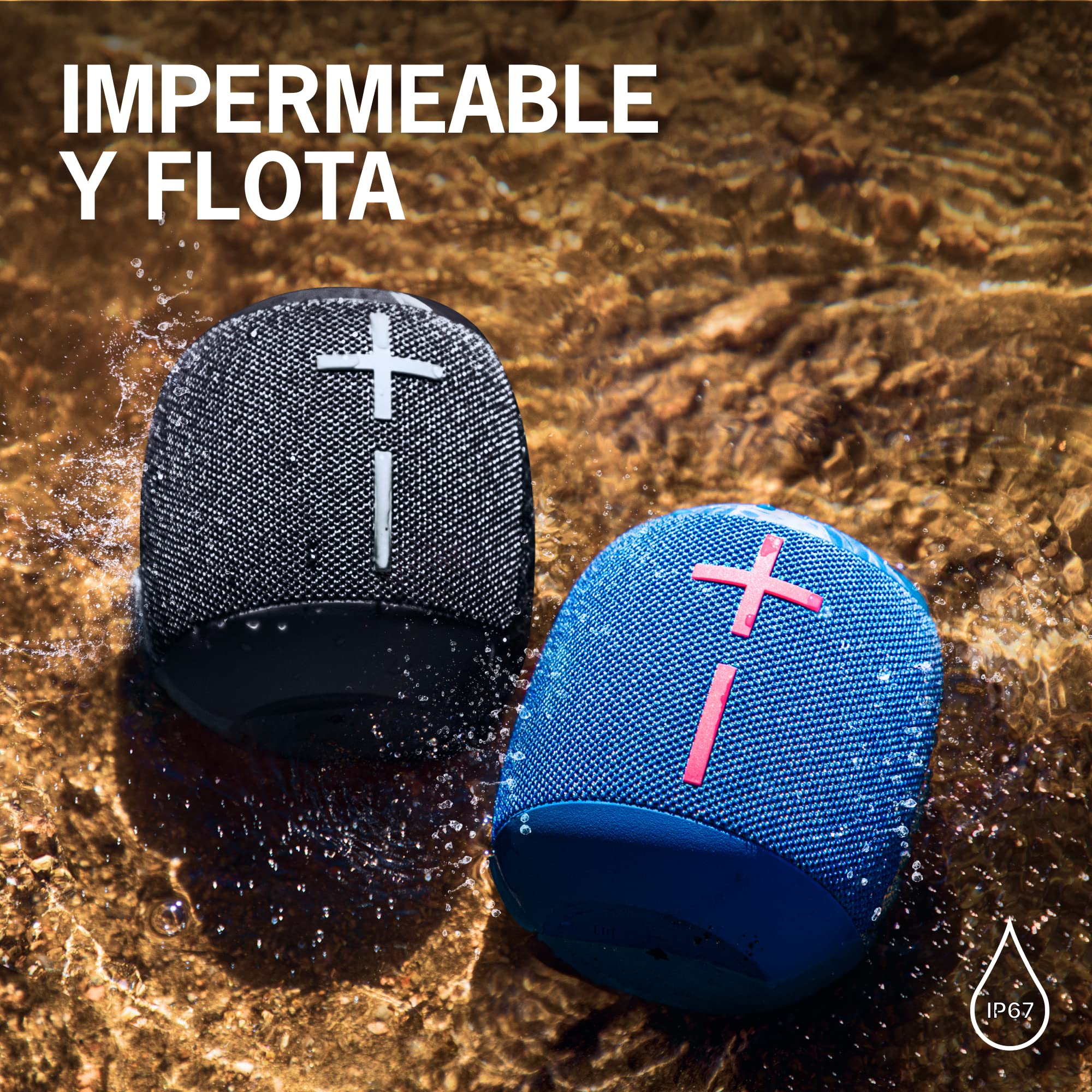 Ultimate Ears WONDERBOOM 3, Small Portable Wireless Bluetooth Speaker, Big Bass 360-Degree Sound for Outdoors, Waterproof, Dustproof IP67, Floatable, 40 m Range - Purple