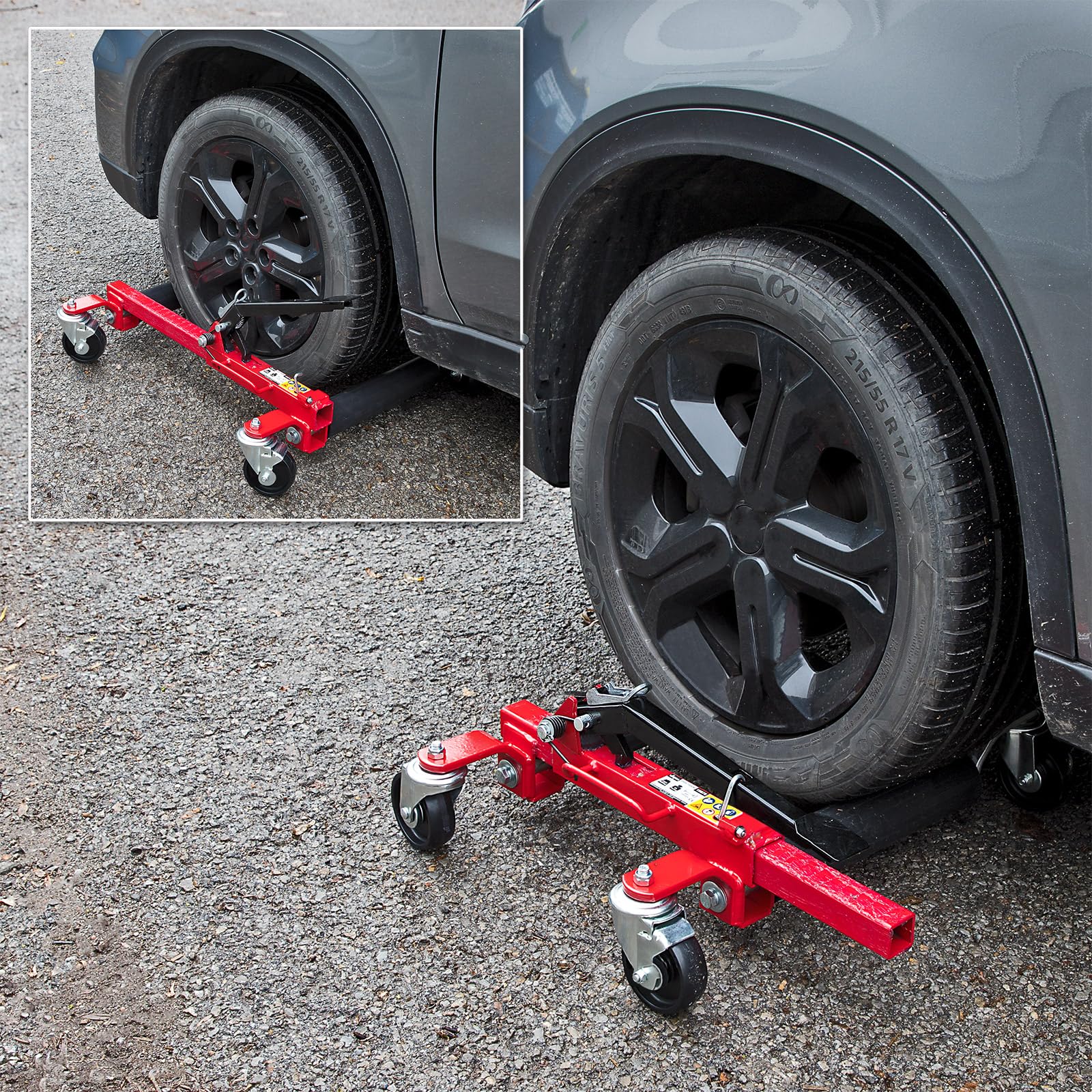 DEMA PKW Auto Rangierhilfe DRH12 – Rangierheber, Wagenheber, Reifenwechselhilfe bis 680 kg
