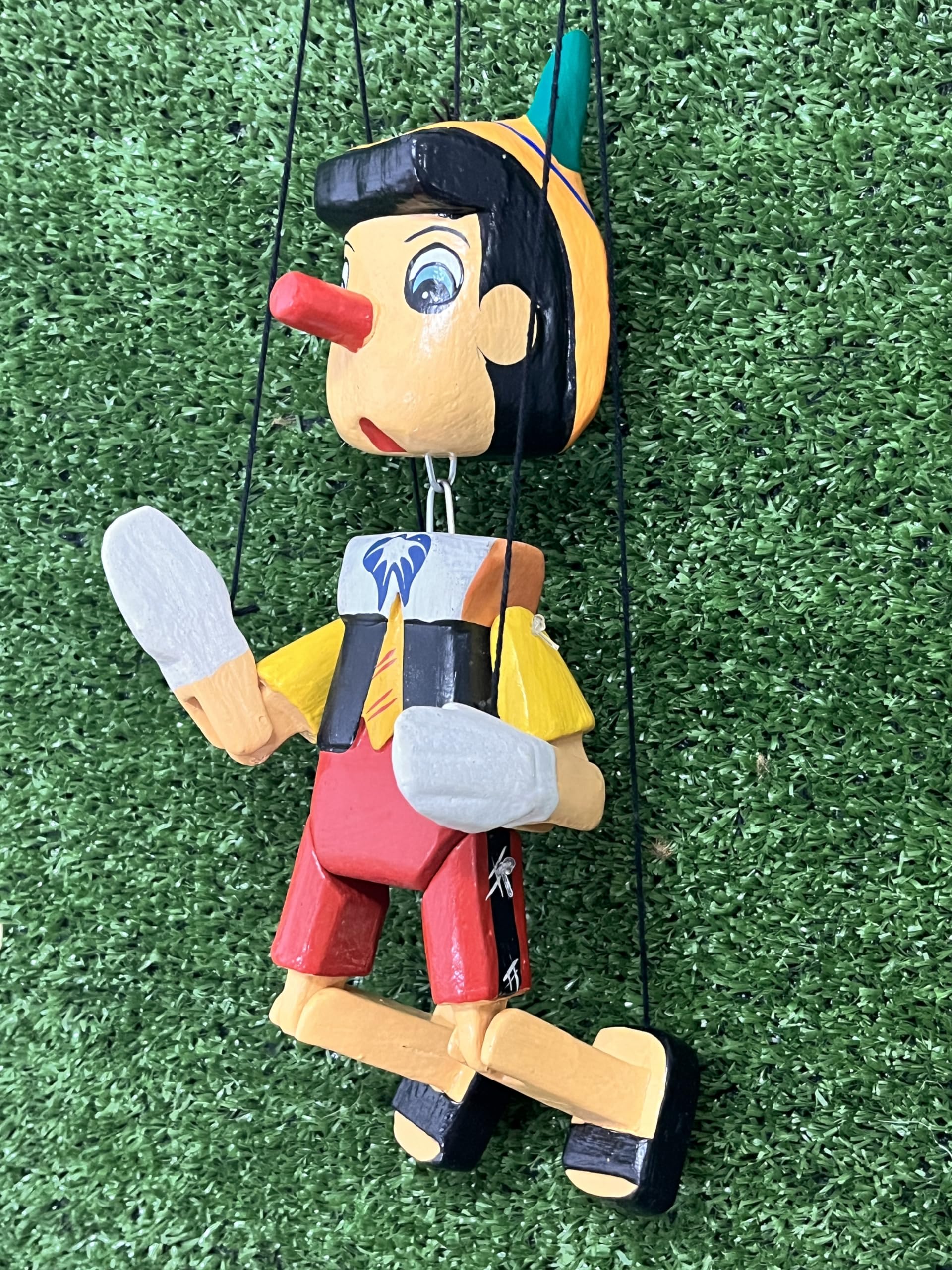 HC enterprise Pinocchio en bois avec corde, 25 cm fabriqué à la main en Indonésie