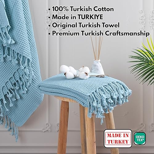 Miniatura 7 de PÜSKÜL - Toallas de baño y playa finas de calidad suave, 67 x 33 pulgadas, paquete de 2 unidades (amarillo mostaza)