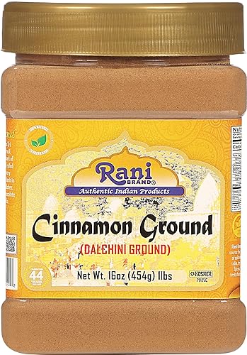Rani Canela en polvo (molida) Especias 16 oz (1 libra) 16.01 oz tarro de PET ~ Todo natural | Sin sal | Vegano | Sin colores | Apto para gluten |