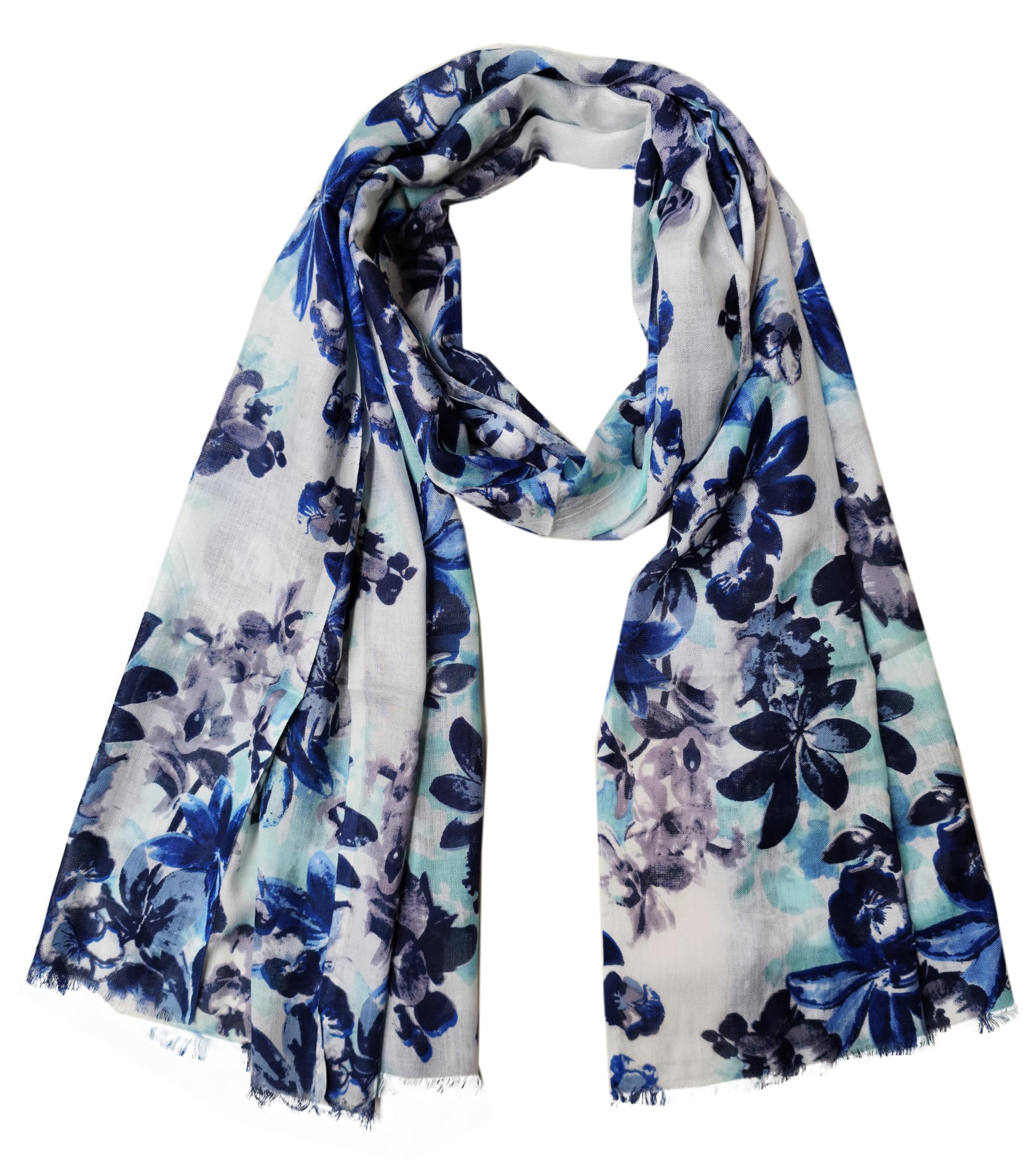 FabtoneWomen's Scarf Stole – 100% Soft Viscose, Elegant Print, 70 x 180 cm – Lightweight, All-Season, Stylish & Versatile Wrap for Casual & Formal Wear