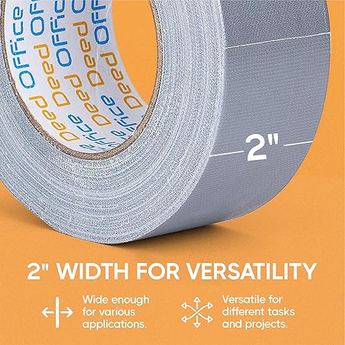 Miniatura 3 de Cinta adhesiva resistente al agua, 30 yardas x 2 pulgadas, paquete de 12 rollos, cinta adhesiva gris para todo tipo de clima, fuerte, sin residuos,