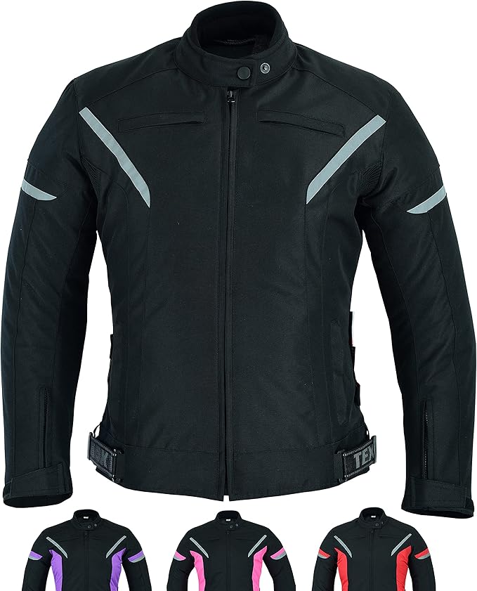 Amazon.fr : Texpeed Veste moto femme homologu?� - Manteau blouson en cordura textile imperm?�able 