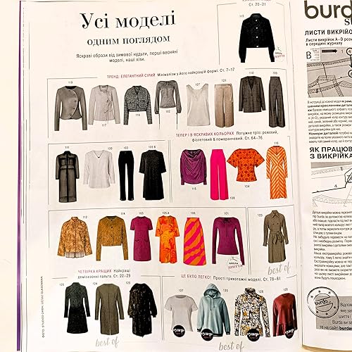 Miniatura 3 de 22024 Revista Burda Style en plantillas de costura ucranianas Vestido de moda Blusa Tops Faldas Pantalones Chaquetas Abrigos Mujeres Tamaño 34-48
