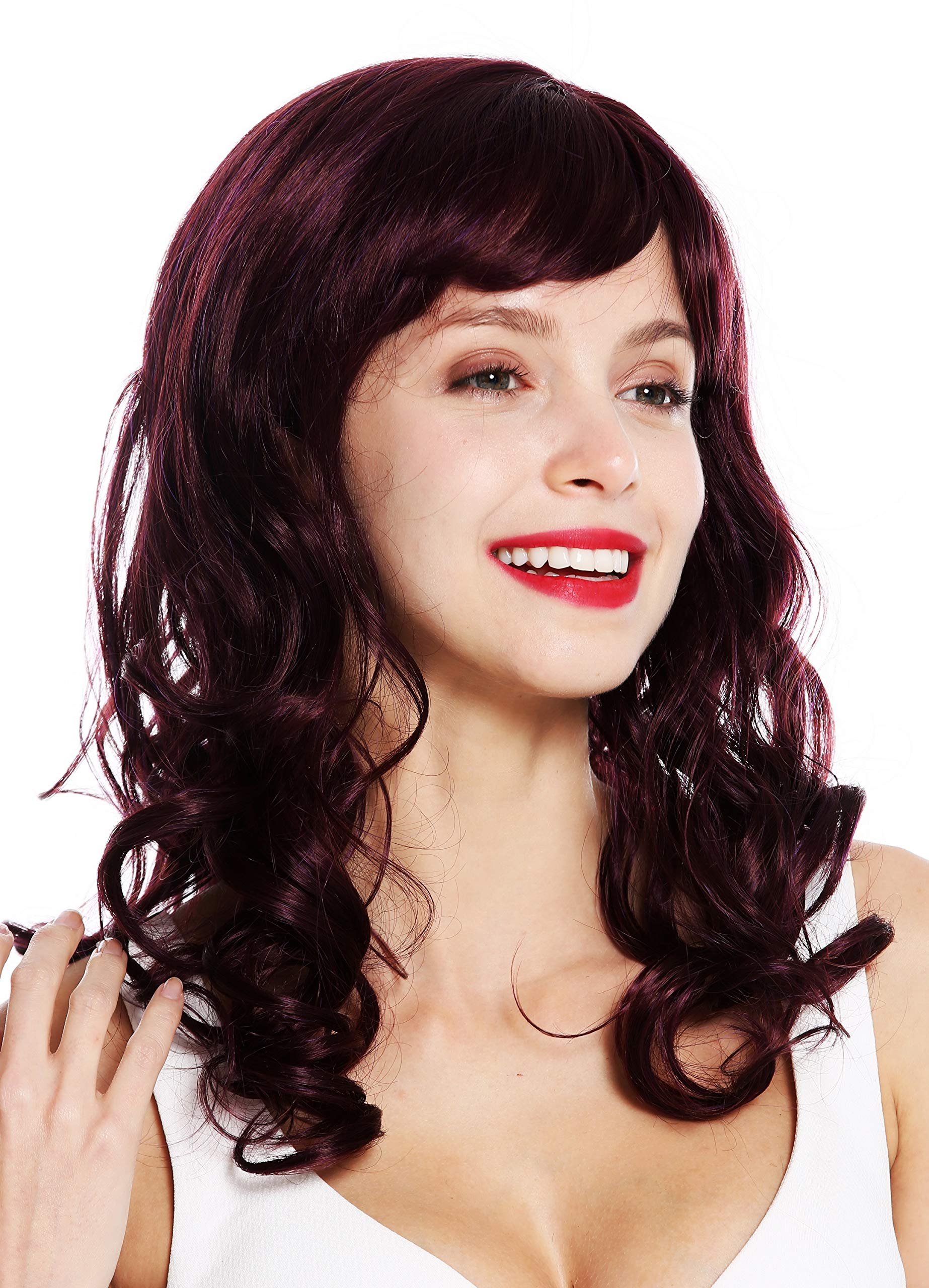 WIG ME UP - VK-46-888 quality women's wig long curls classy noble curled diva red crimson, Eggplant red (888), Länge: ca. 50 cm - Image 2