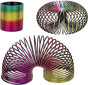 Spirale Arc-en-ciel LUOXIAQIFEI - Ressort Coloré Rétractable, Jouet Sensoriel Pour Enfants Et Fêtes