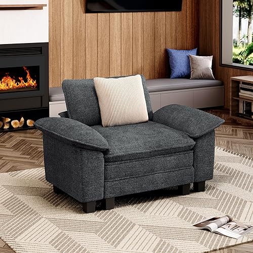 Miniatura 41 de Juego de sofá modular Cloud en forma de U, asiento profundo de 3 piezas, sofá modular de 6 plazas y brazos extraíbles, felpilla de felpa para sala