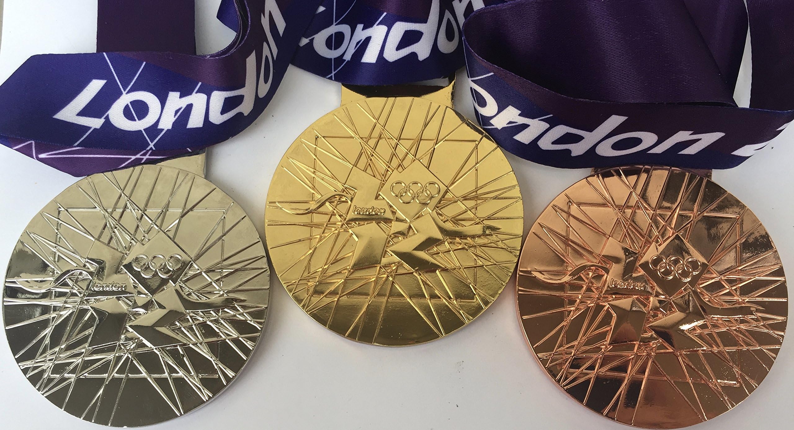 2012 LONDON OLYMPICS SOUVENIR MEDAL SET: GOLD, SILVER and BRONZE