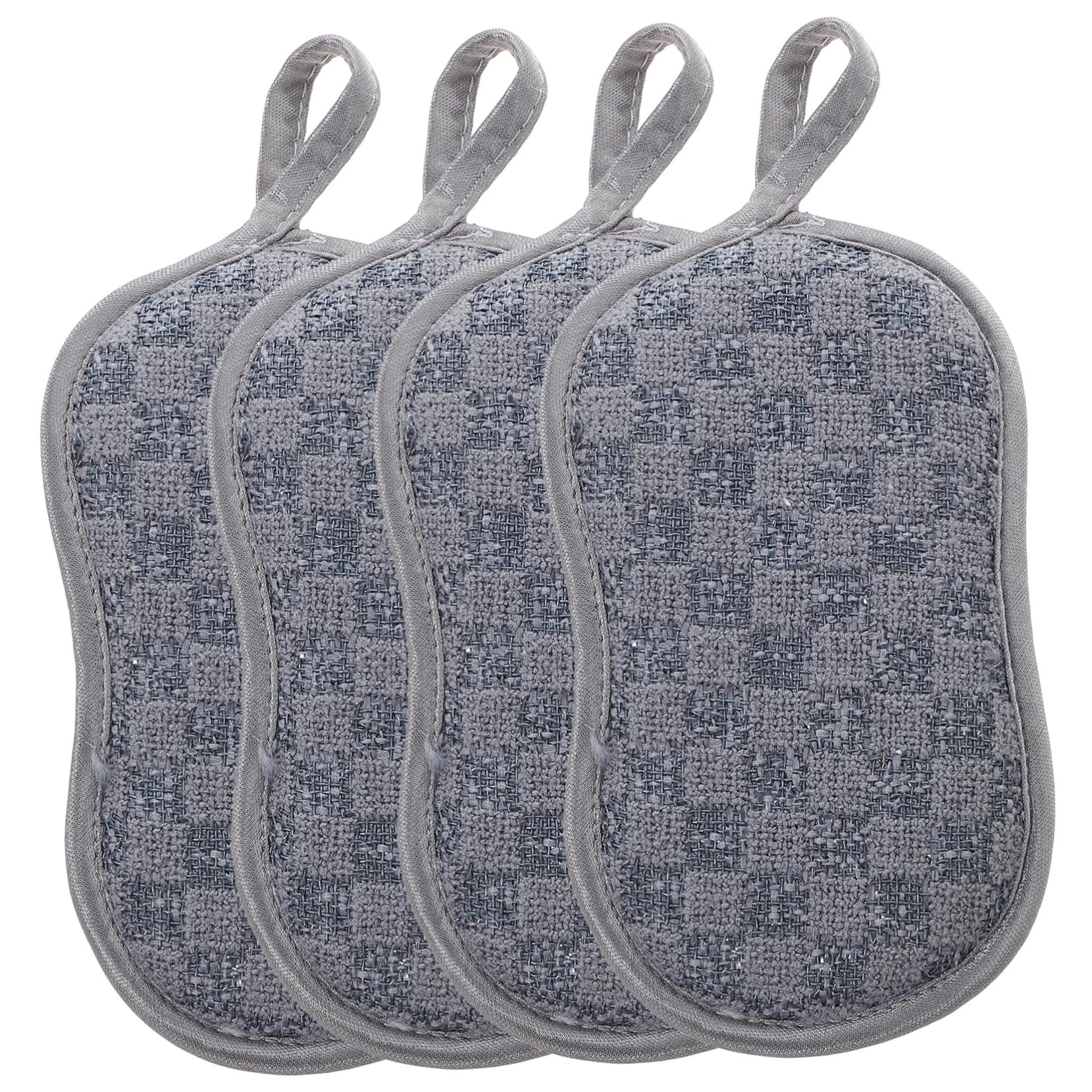 IWOWHERO 4pcs Kitchen Dishwashing Sponges Double-Sided Cleaning Pads Non-Skid Non-Scratch Easy to Clean Great for Kitchen Cleaning