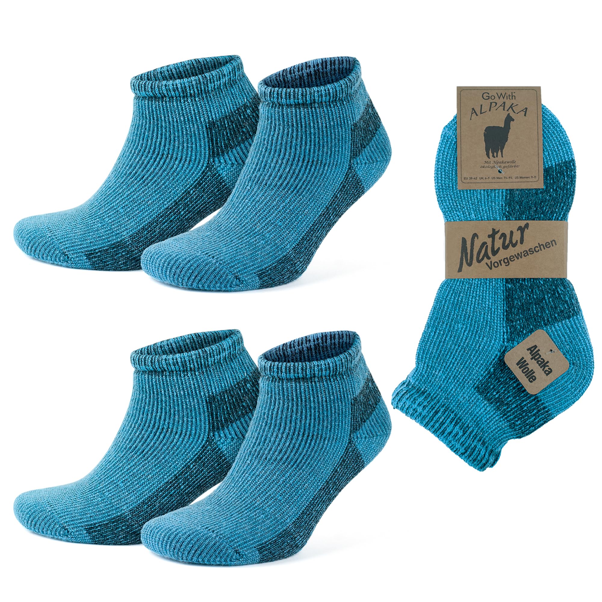 GoWith 2 Pairs Alpaca Wool Ankle Socks