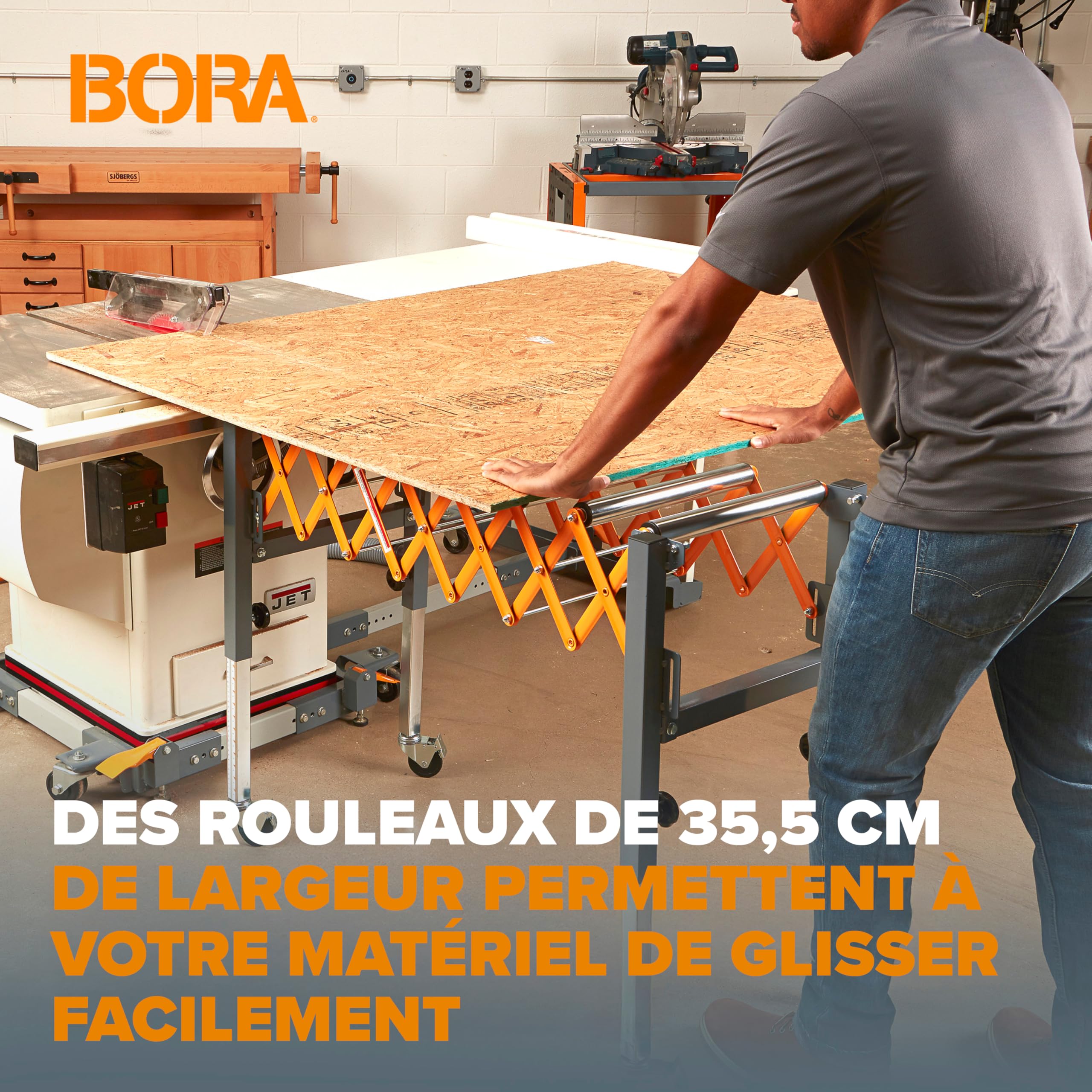 Bora Portamate Rouleau de convoyeur réglable PM-2700